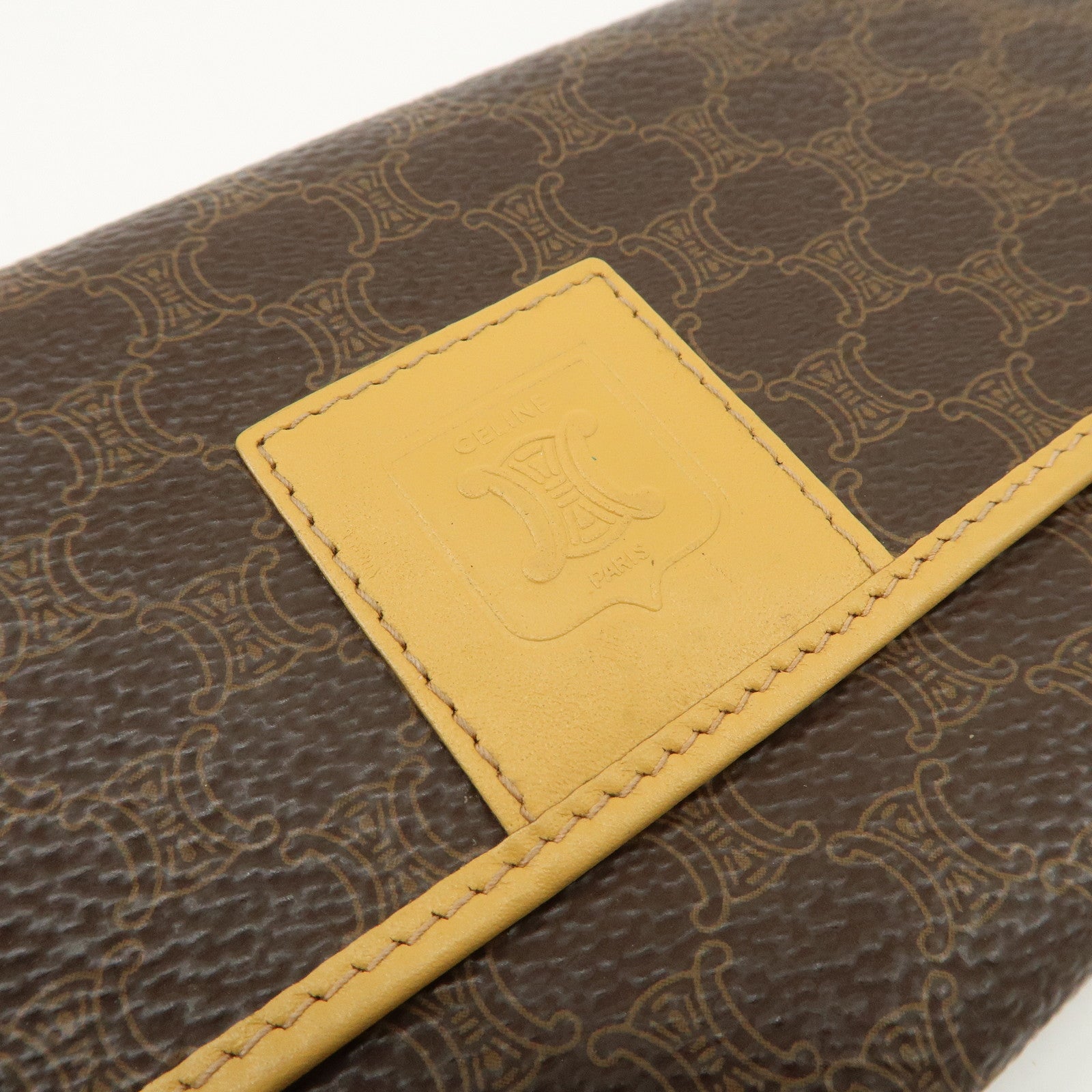 CELINE Macadam PVC Leather Long Wallet Brown