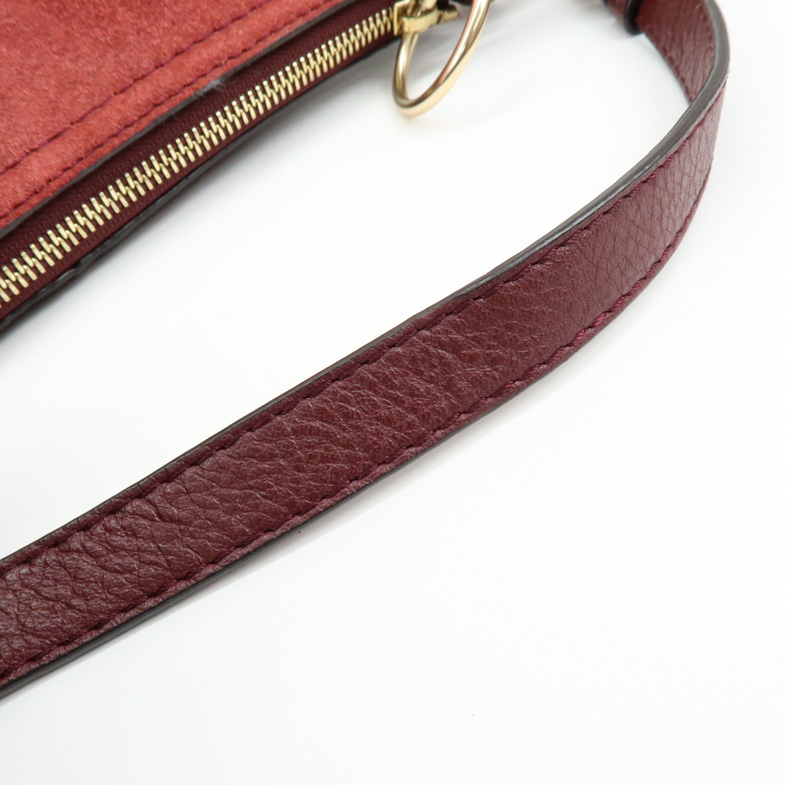 Chloe See By Chloe Joan Suede Leather 2Way Shoulder Bag Bordeaux