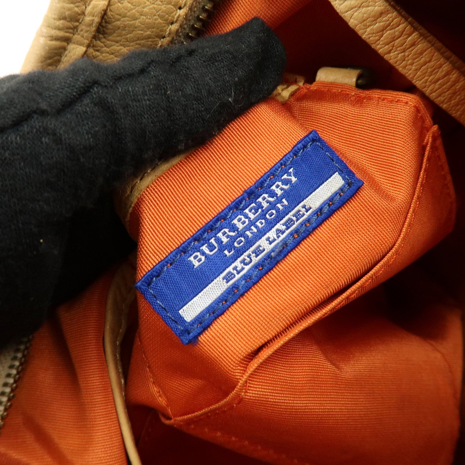 BURBERRY Blue Label Canvas Leather Shoulder Crossbody Bag Brown