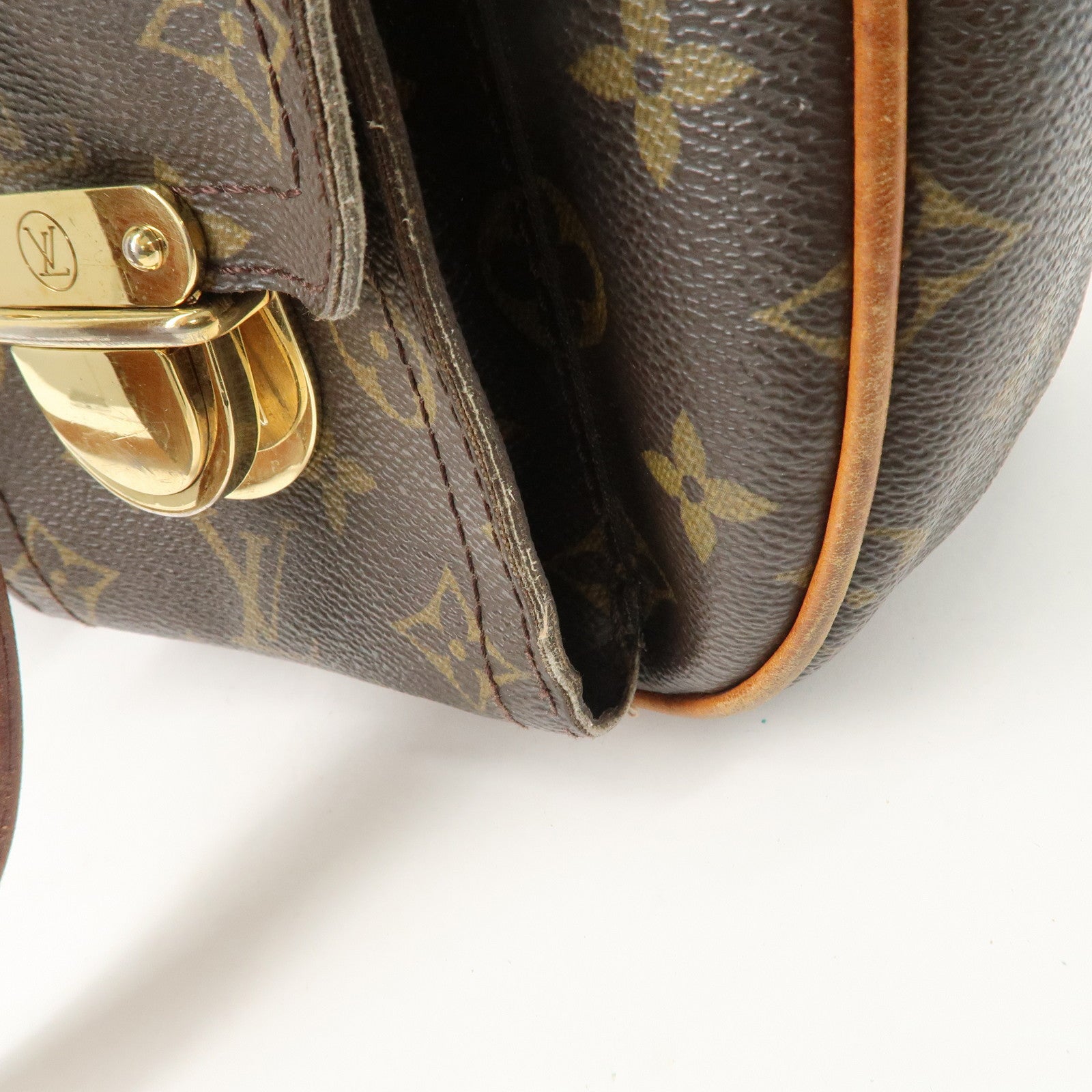 Louis Vuitton Monogram Hudson GM Shoulder Bag Brown M40045 Used