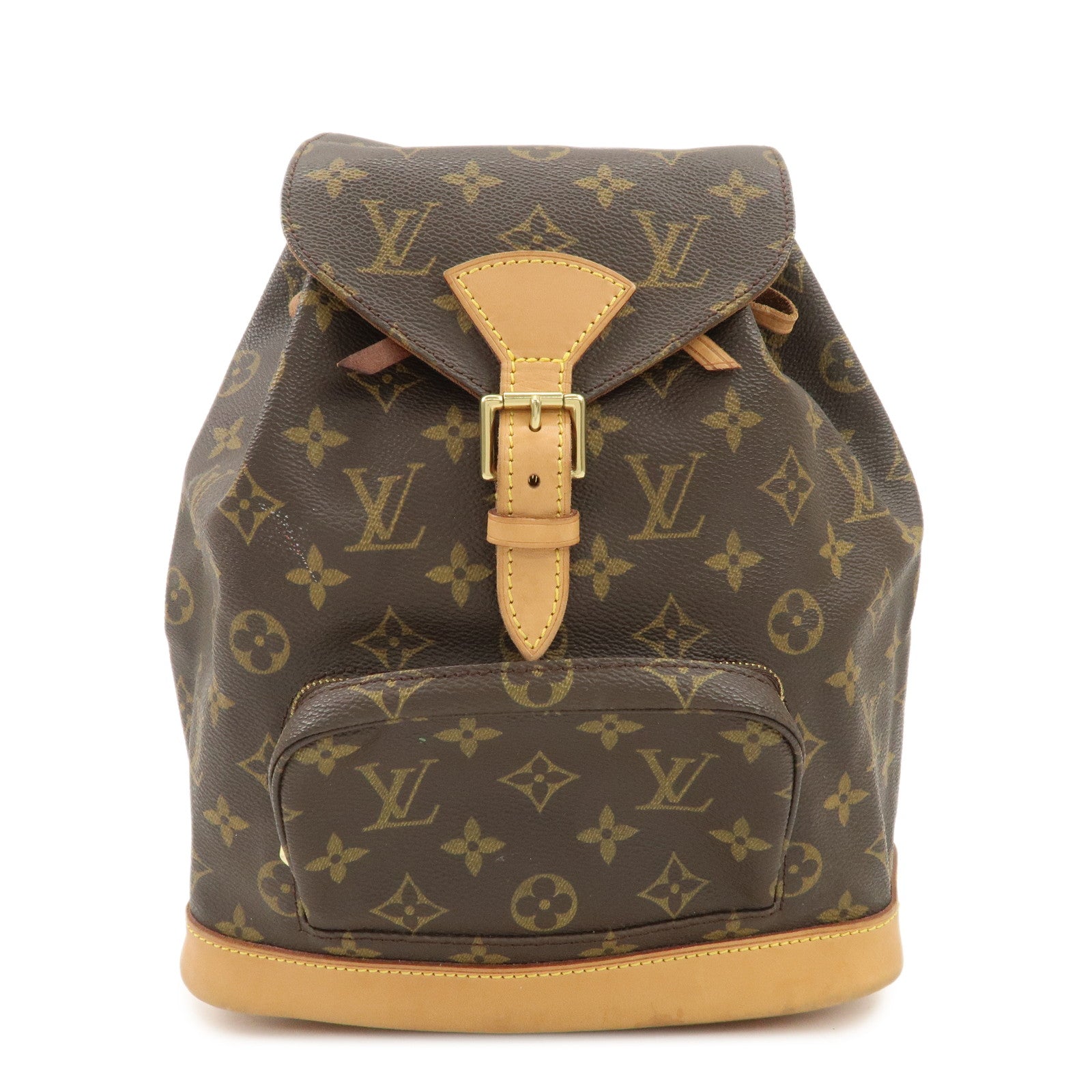 Louis Vuitton Monogram Montsouris MM Back Pack Brown M51136 Used