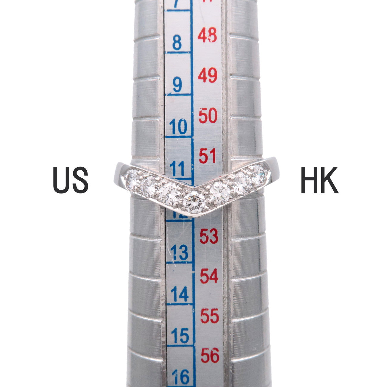 Tiffany & Co V Band Diamond Ring PT950 Platinum US6 EU51.5 HK13 Used