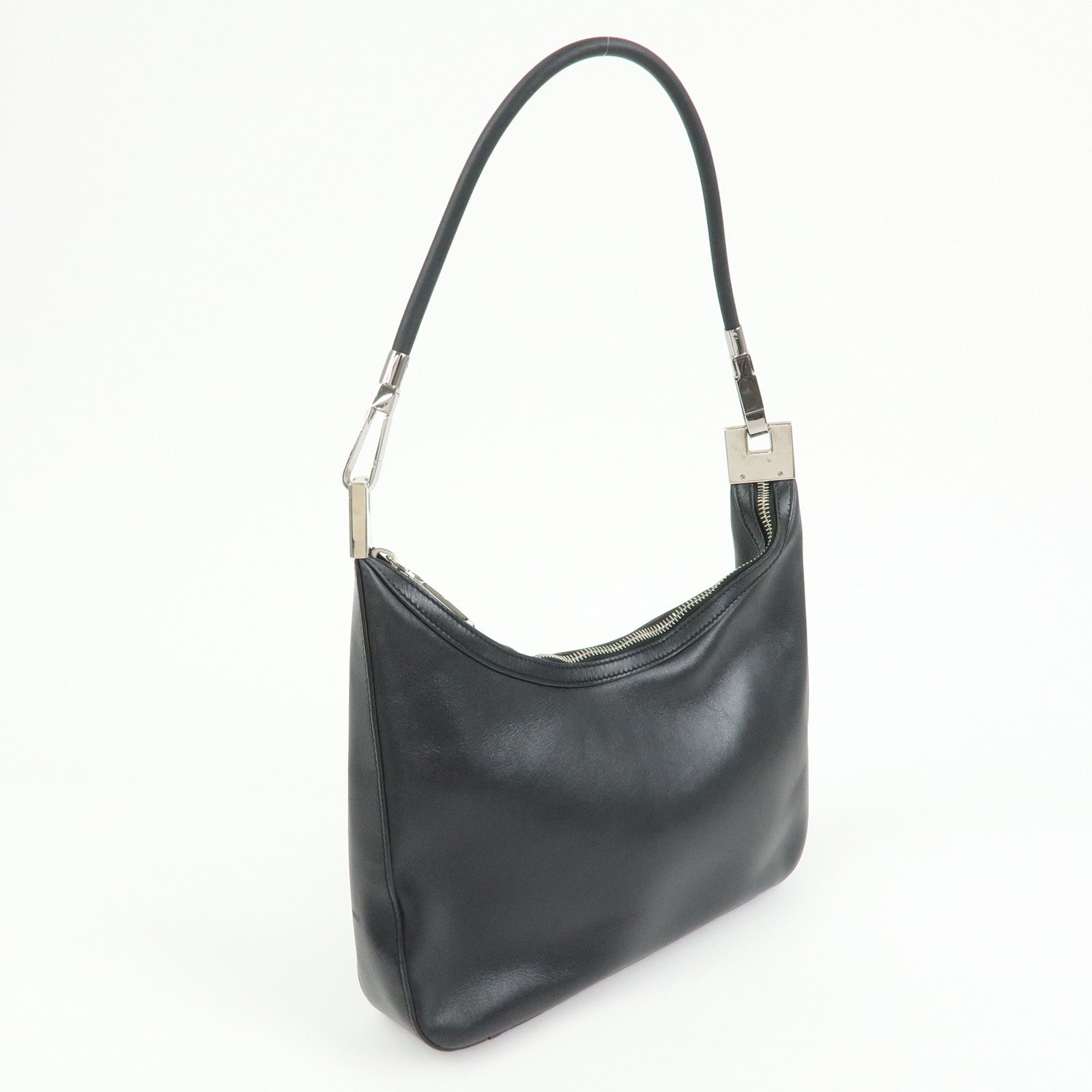 GUCCI Leather Shoulder Bag Hand Bag Black 001・3812・002122