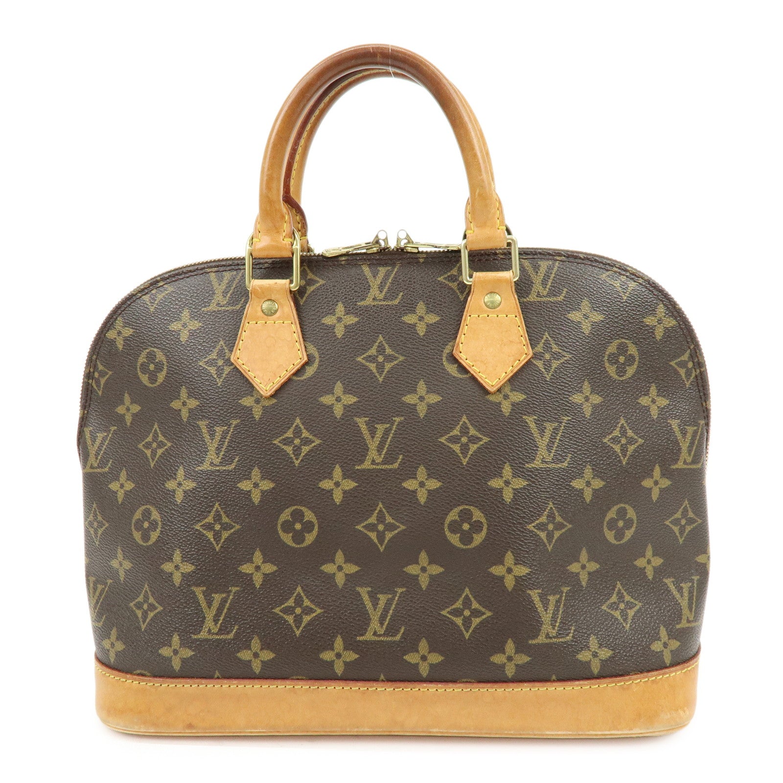 Louis Vuitton Monogram Alma Hand Bag Brown M51130 Authentic Used F/S
