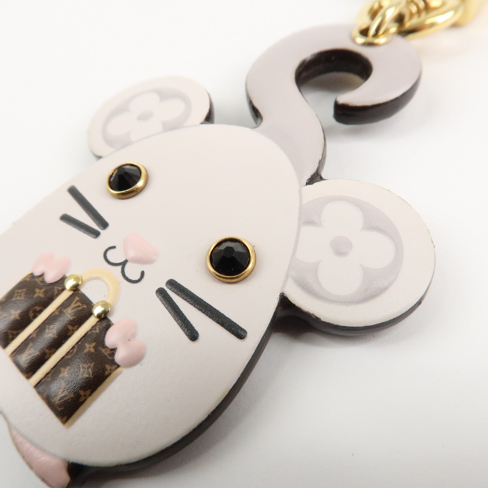Louis Vuitton Monogram Porte Cles Vuittonite Mouse Bag Charm M69014 Used