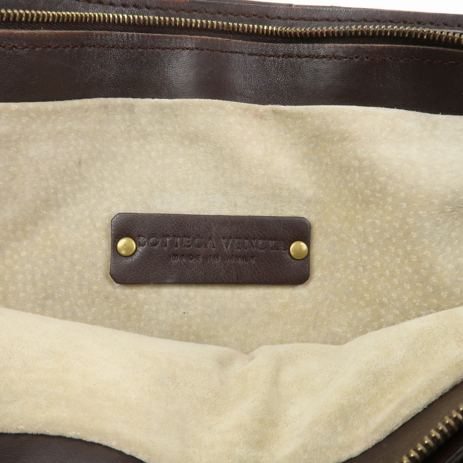 BOTTEGA VENETA Intrecciato Nappa Leather Shoulder Bag Brown