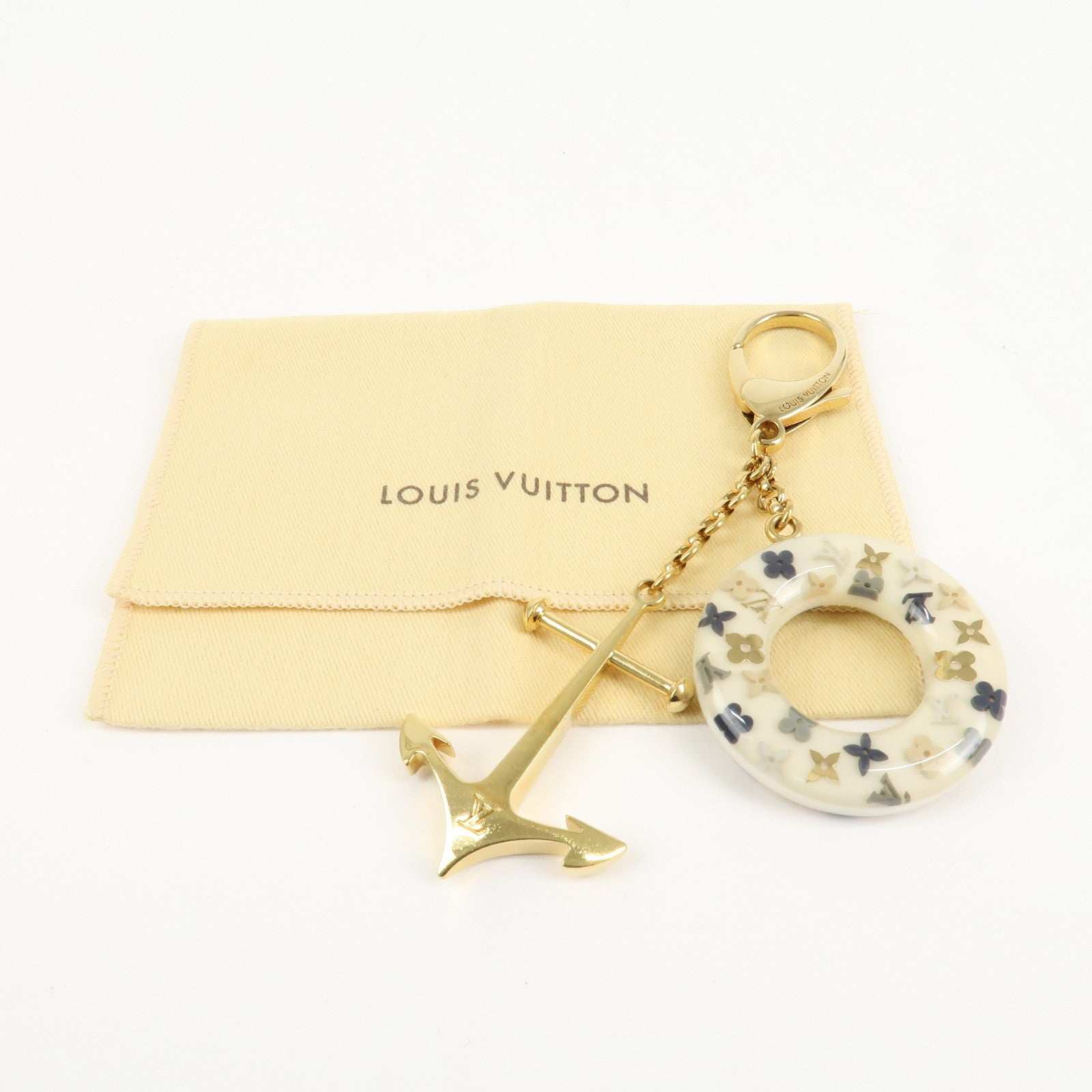 Louis Vuitton Monogram Porte Cles Marine Anchor Swim Ring Charm M66141 Used