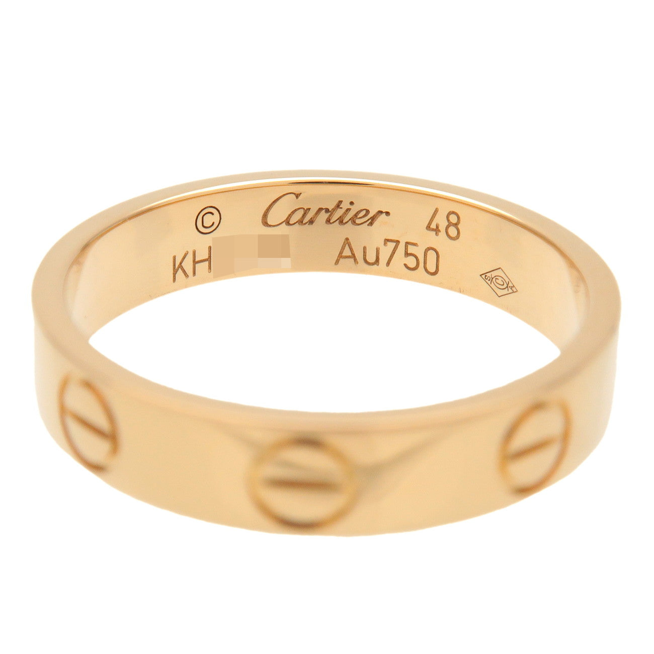 Cartier Mini Love Ring K18YG 750YG Yellow Gold #48 US4.5 EU48 Used