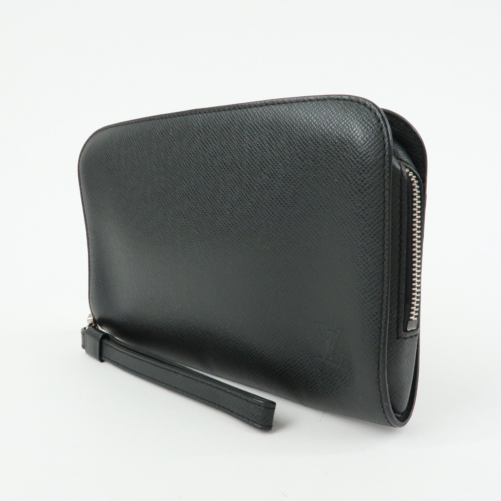Louis Vuitton Taiga Baikal Leather Clutch Bag Pouch Ardoise M30182