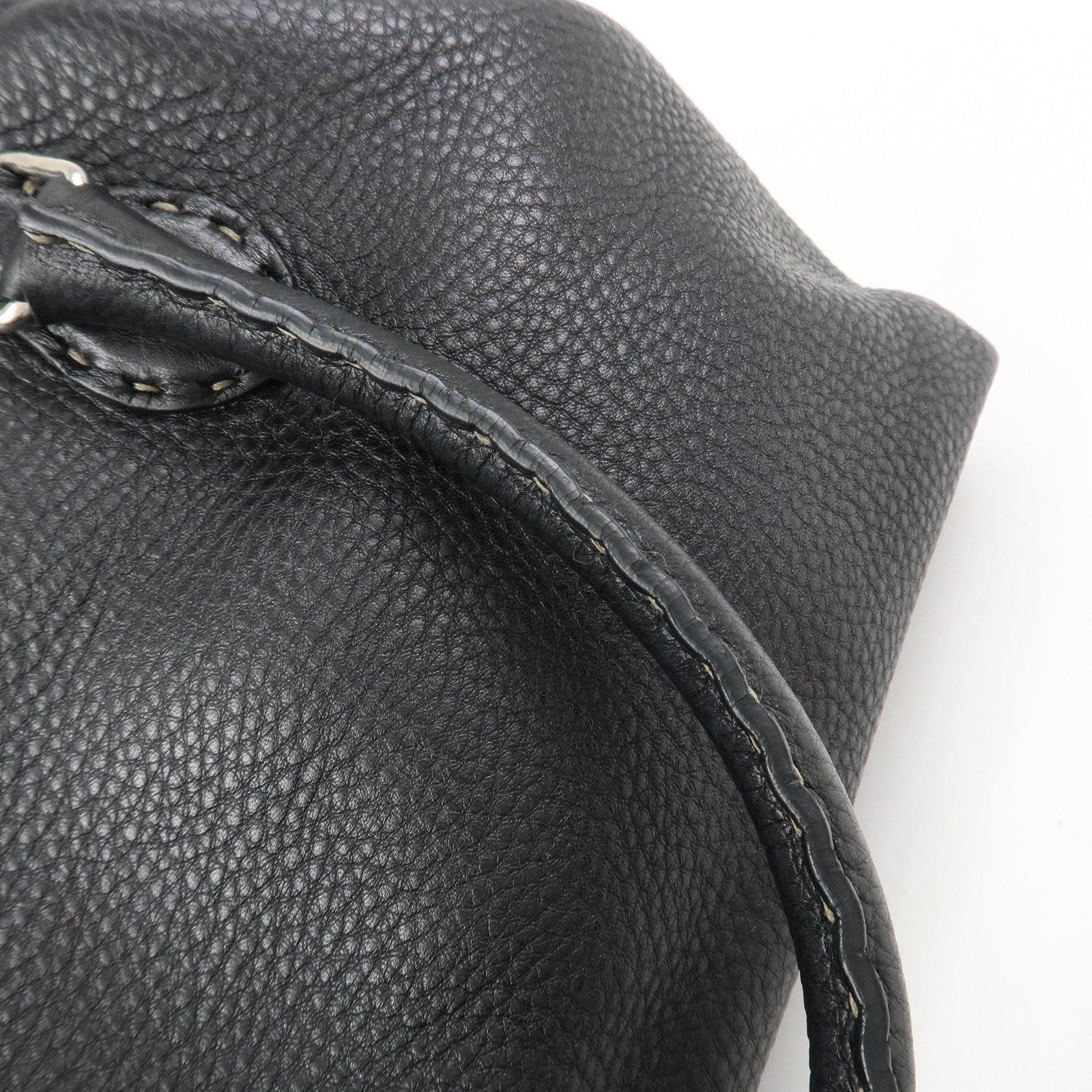 FENDI Seleria Doctor's Bag Hand Bag Black 8BN075