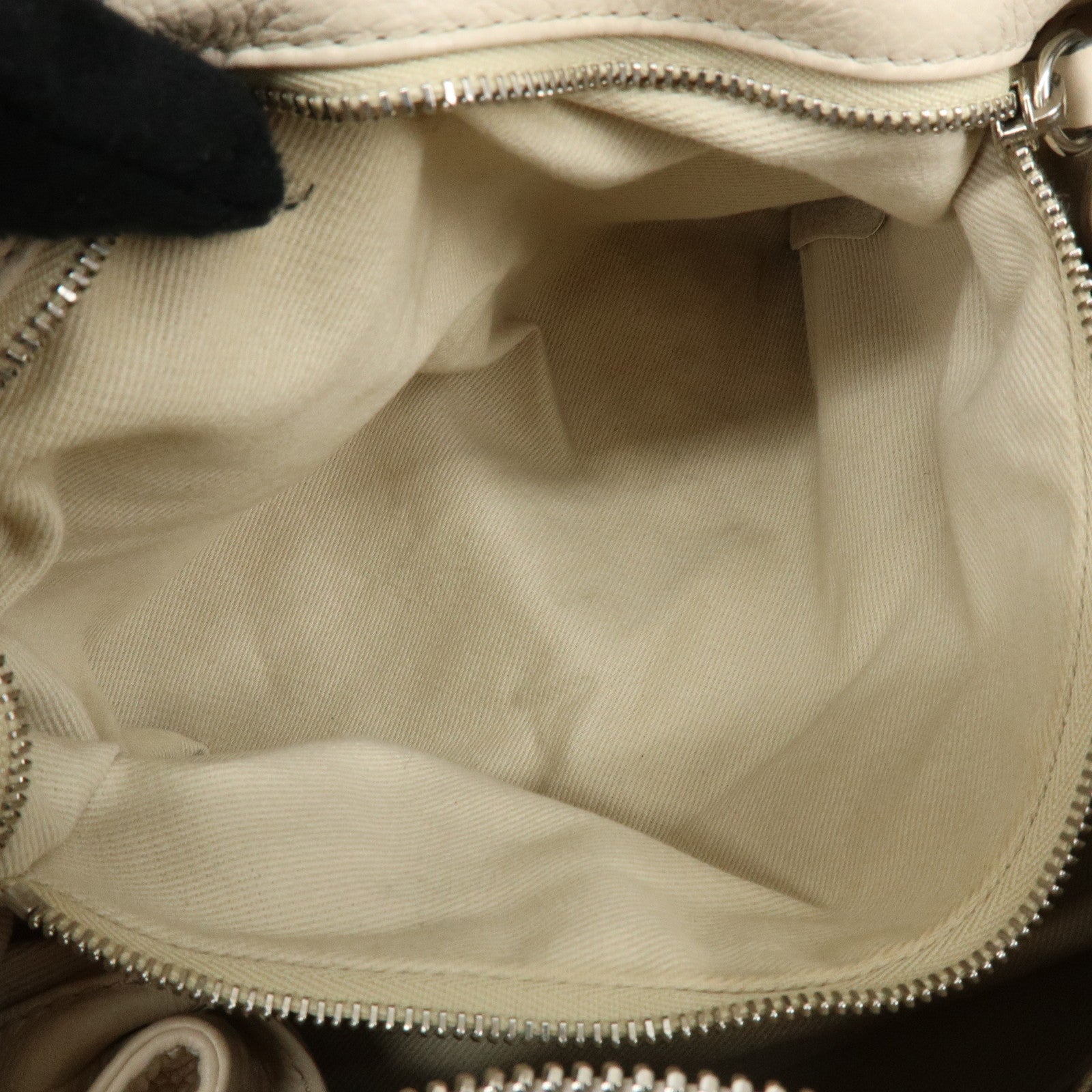 Chloe Paddington Leather Hand Bag Boston Bag Shoulder Bag Ivory