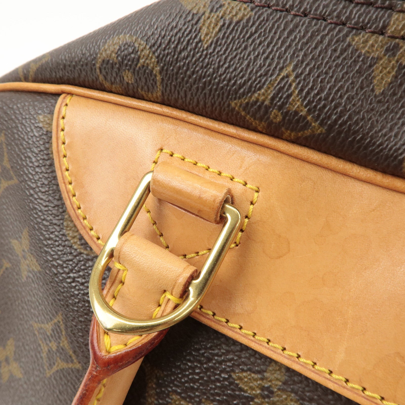 Louis Vuitton Monogram Deauville Hand Bag Brown M47270 Used