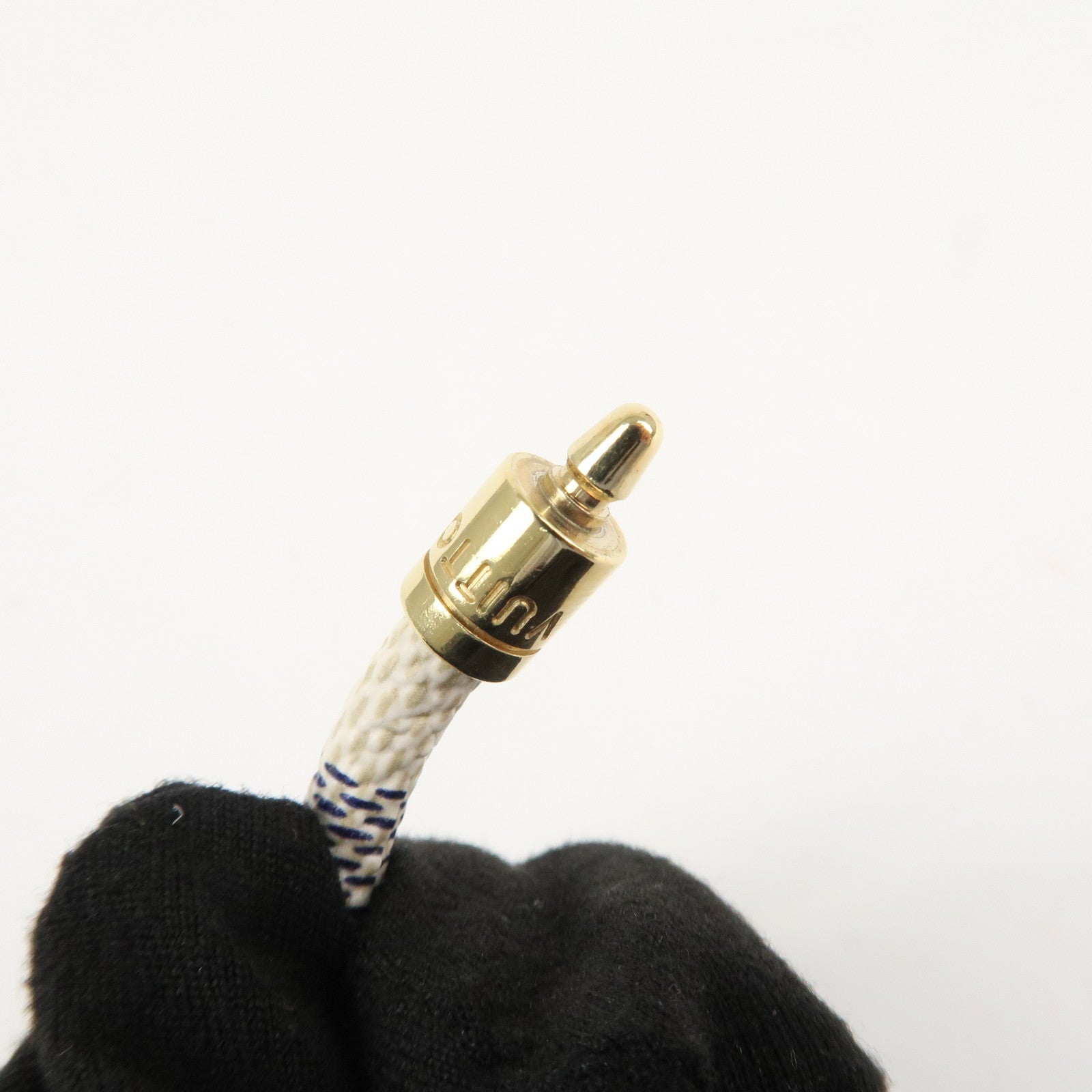 Louis Vuitton Damier Azur Canvas Bracelet Keep It Ivory M6607E Used