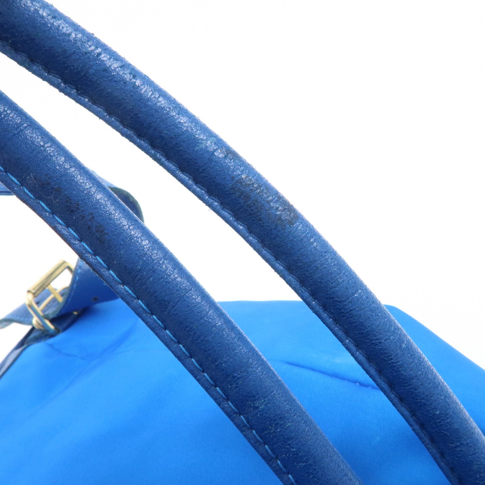 LOEWE Anagram Logo Nylon Leather Backpack Rucksack Blue