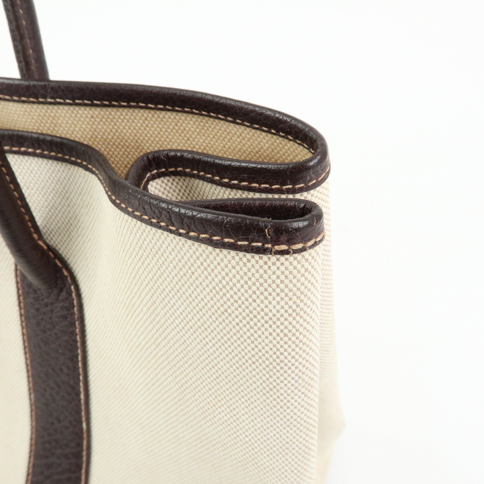 HERMES Toile Ash Canvas Negonda Garden Party PM Tote Bag □H Stamped