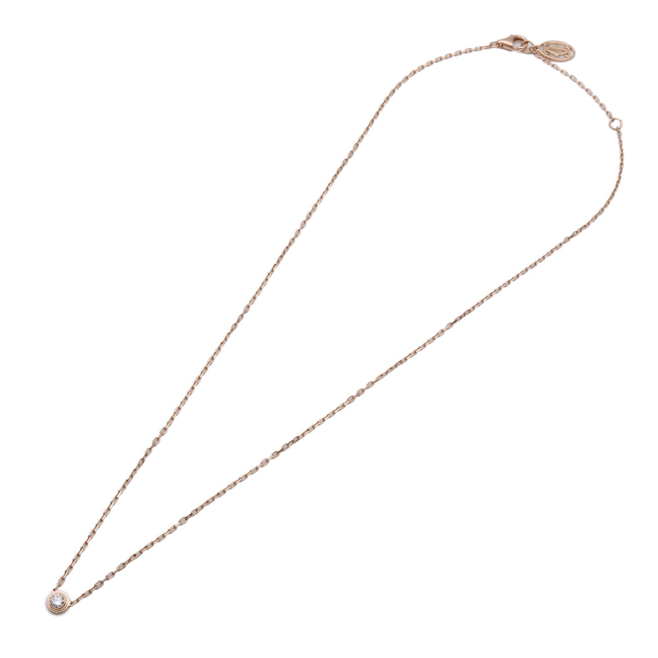 Cartier D'amour 1P Diamond Necklace SM K18 750PG Rose Gold