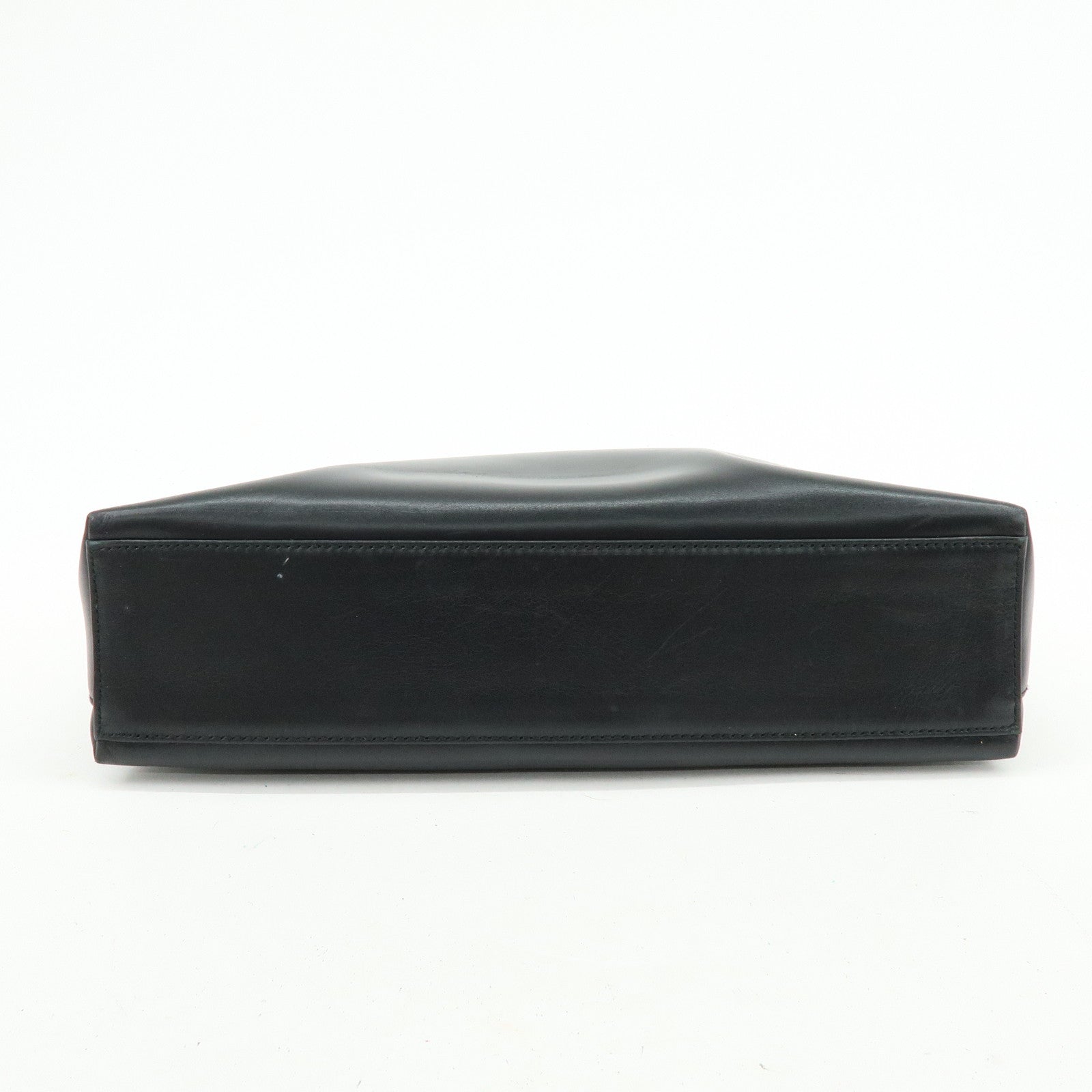 Ferragamo Gancini Leather Shoulder Bag Hand Bag Black