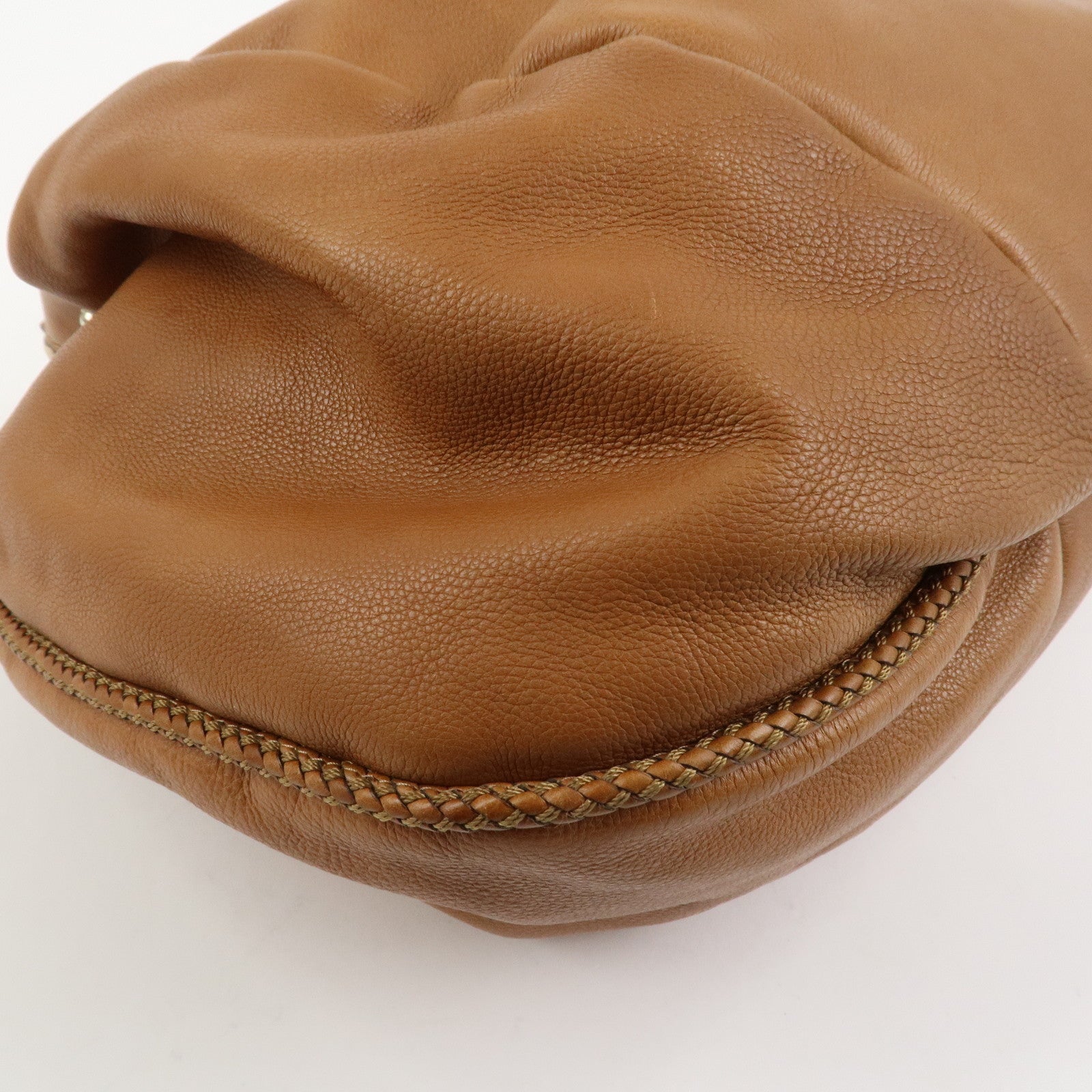 GUCCI Marrakech Leather Shoulder Bag Tote Bag Brown 257029