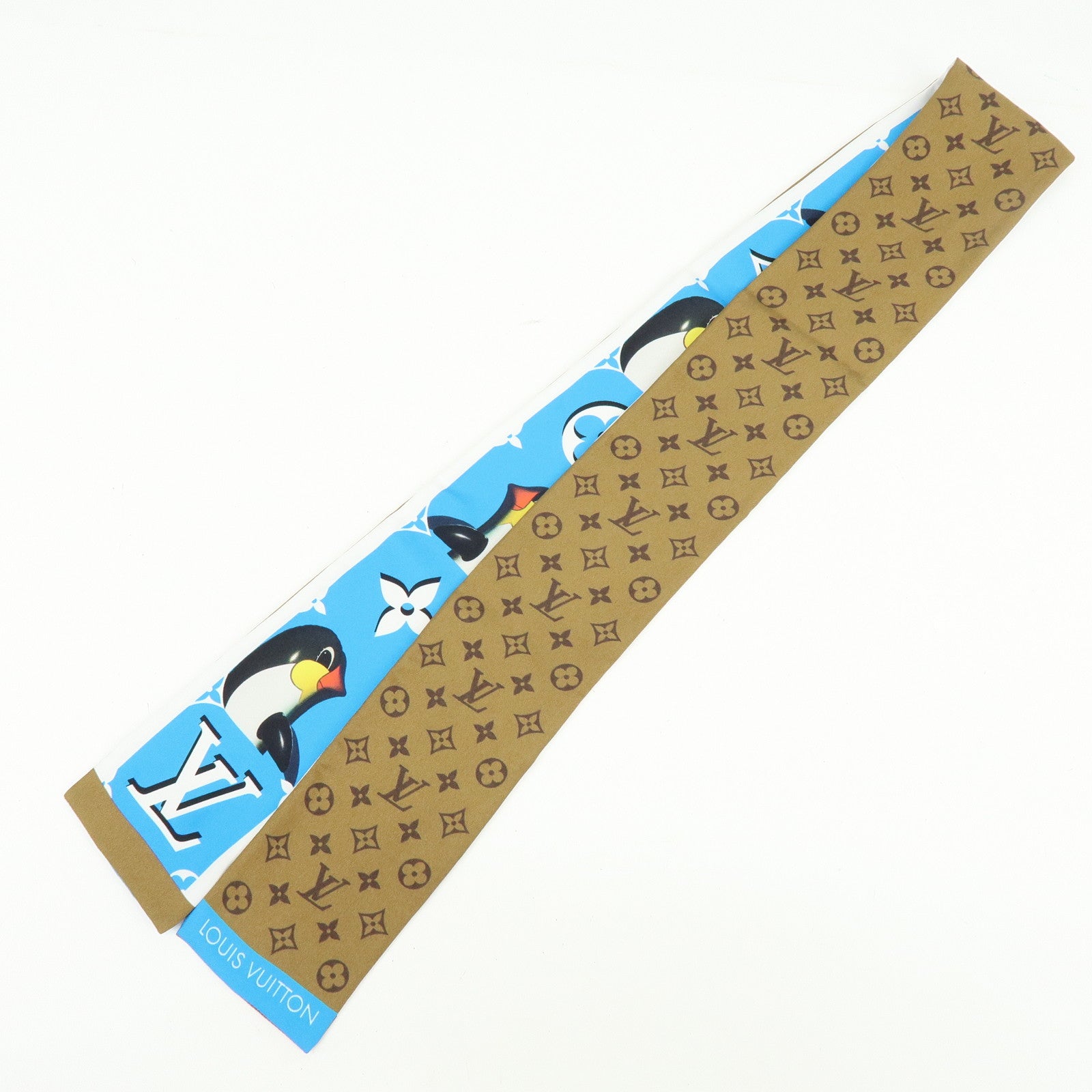 Louis Vuitton Monogram Silk100% Animogram Penguin Bandeau M90758