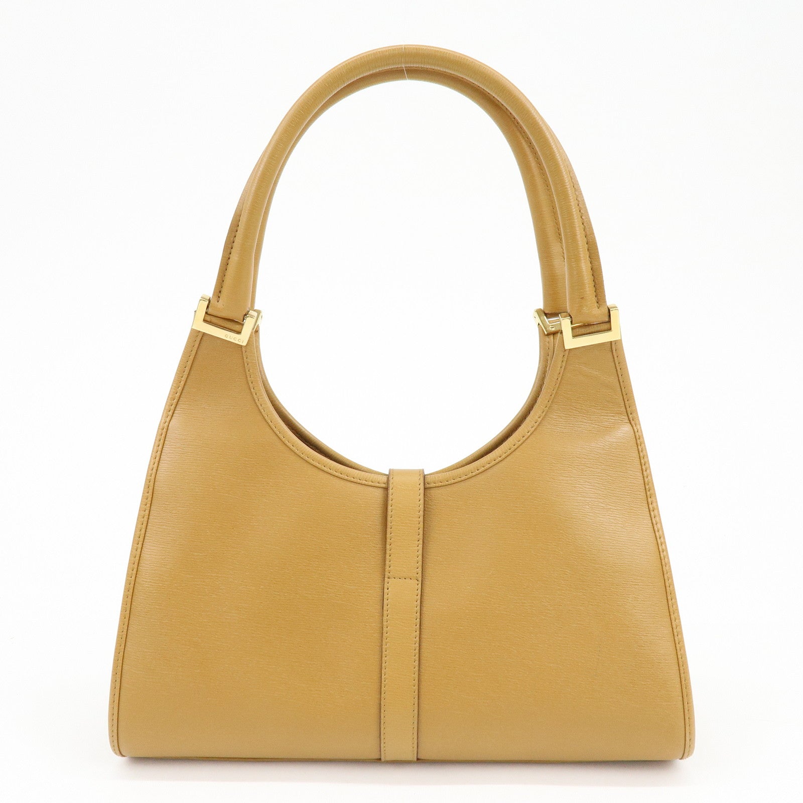 GUCCI Jackie Leather Shoulder Bag Hand Bag Brown 002.1067