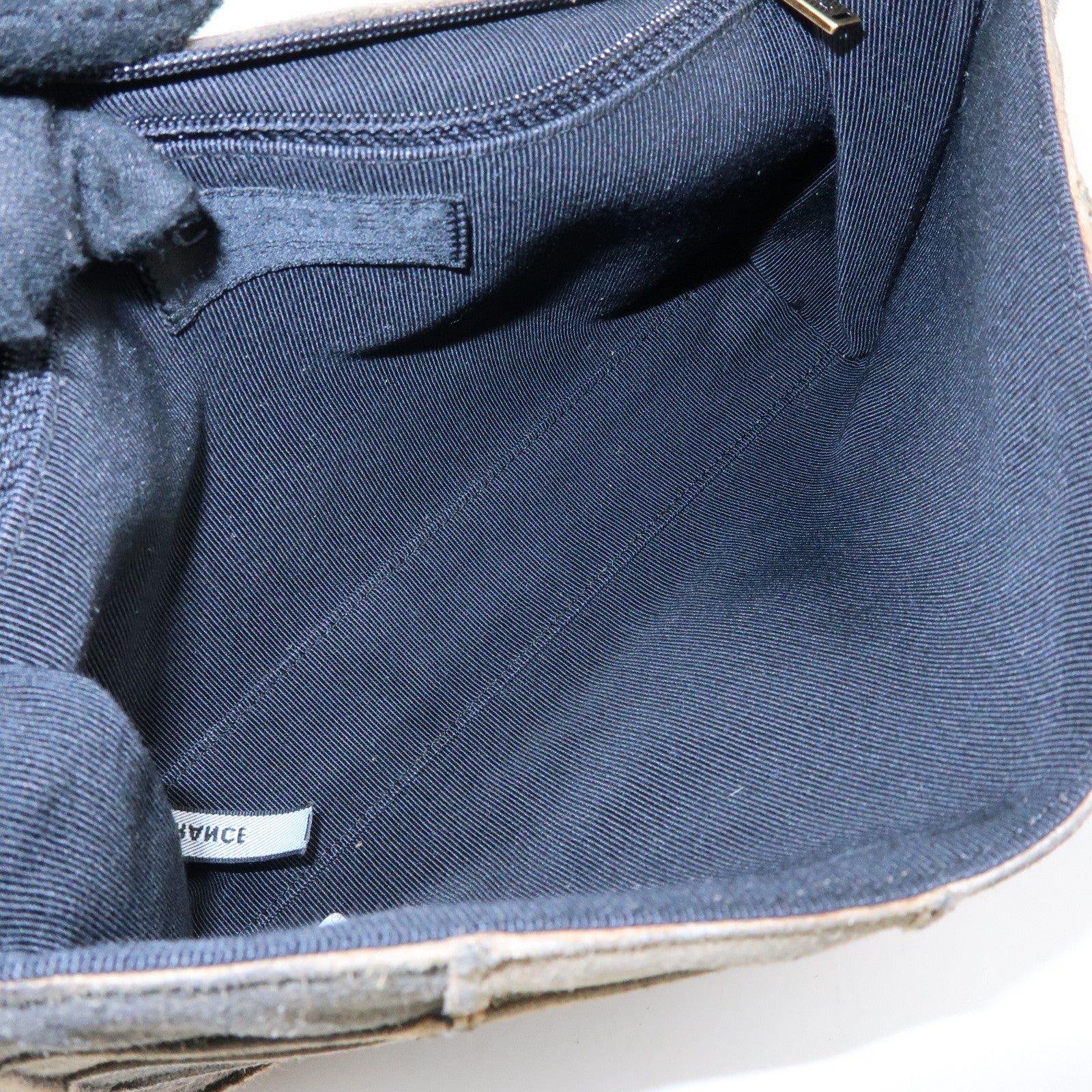 CHANEL Chanel 2.55 Suede Patchwork Chain Shoulder Bag Gray Brown