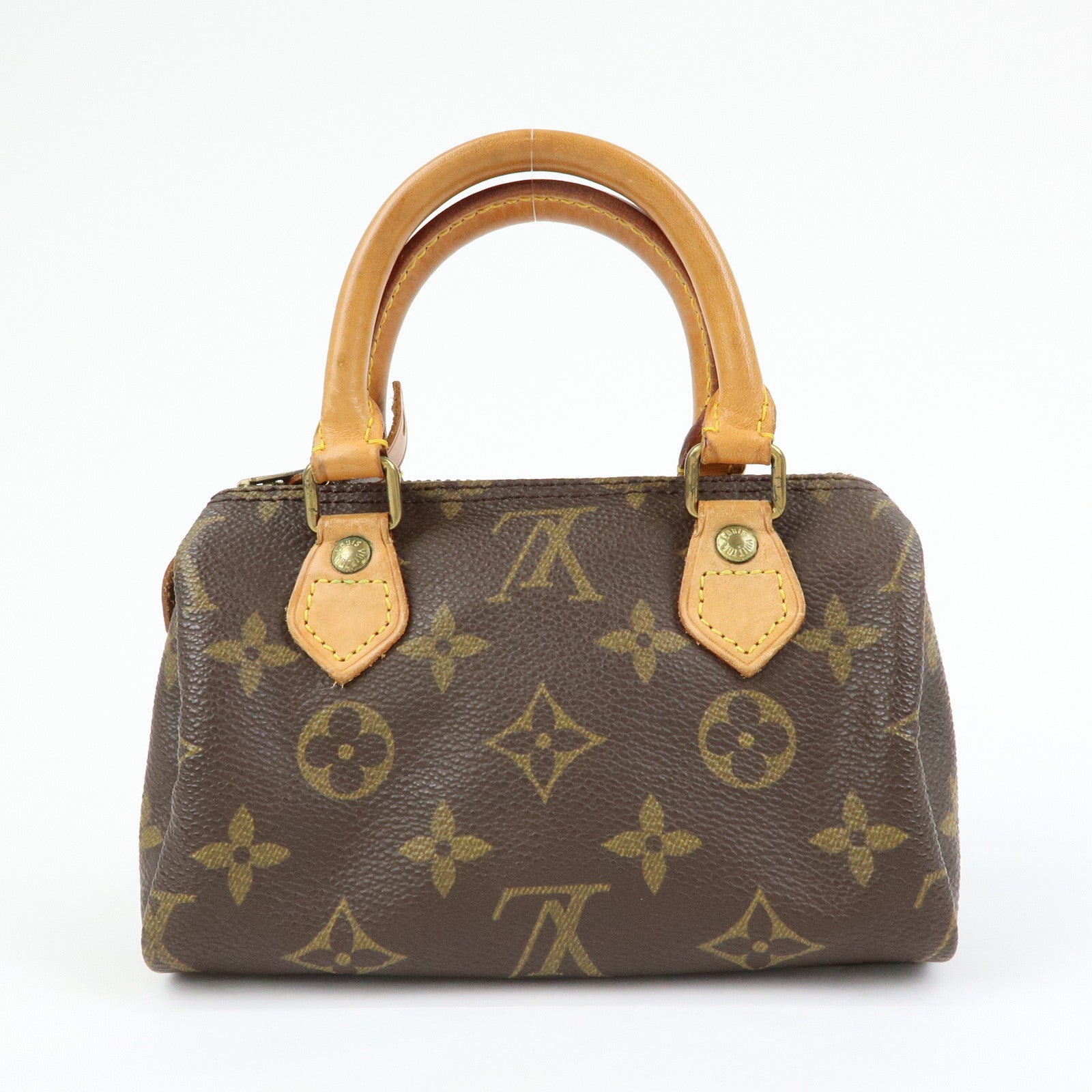 Louis Vuitton Monogram Mini Speedy Hand Bag & Strap Brown M41534