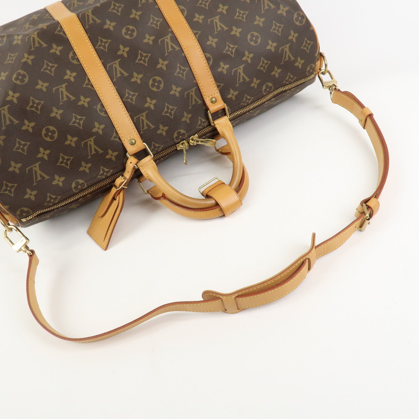 Louis Vuitton Monogram Keep All Bandouliere 50 Boston Bag M41416