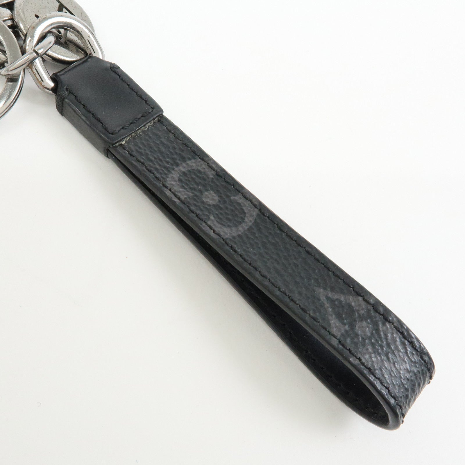 Louis Vuitton Monogram Eclipse Porte Cles Dragonne Key Chain M61950
