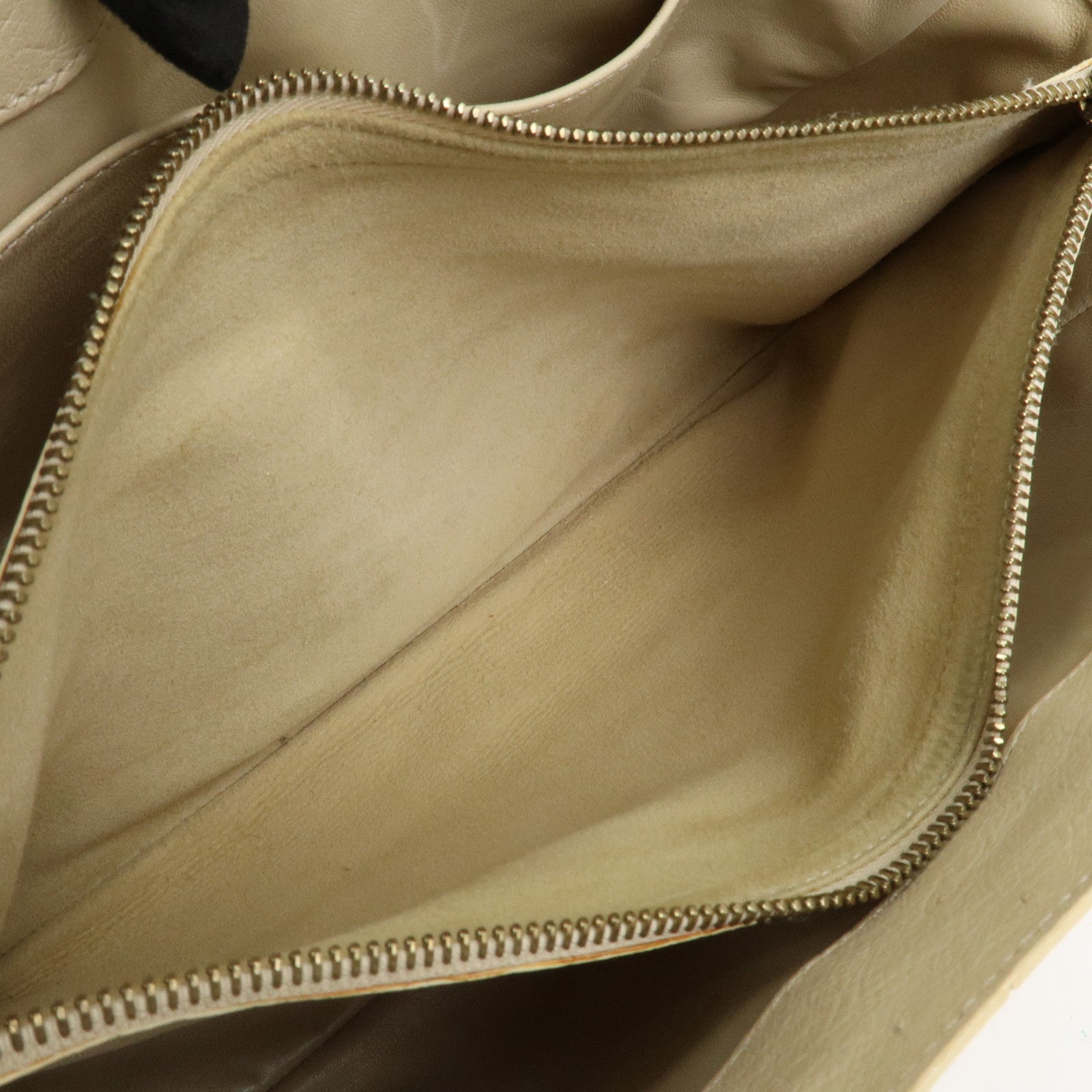 CELINE Ostrich Leather Boogie Bag Hand Bag Tote Bag Ivory