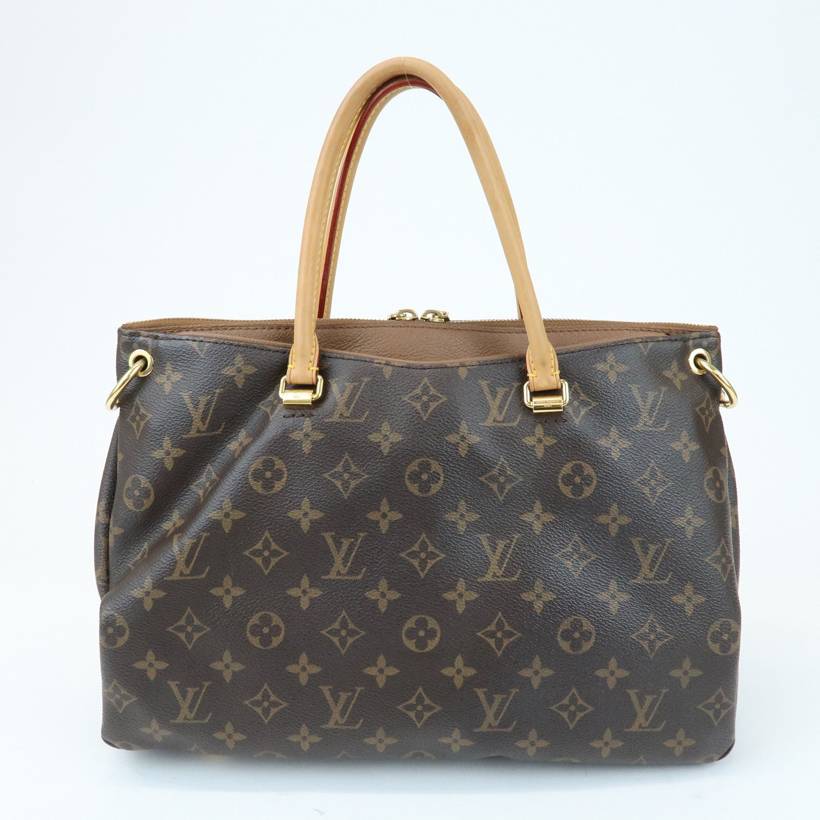 Louis Vuitton Monogram Pallas Hand Bag Shoulder Bag Avana M40907
