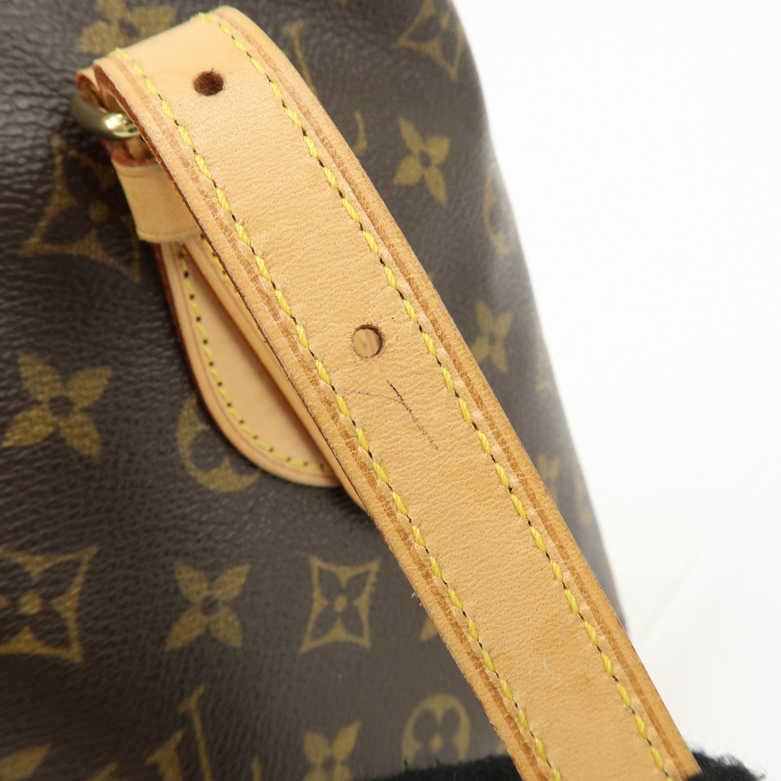 Louis Vuitton Monogram Canvas Bucket PM Hand Bag Brown M42238