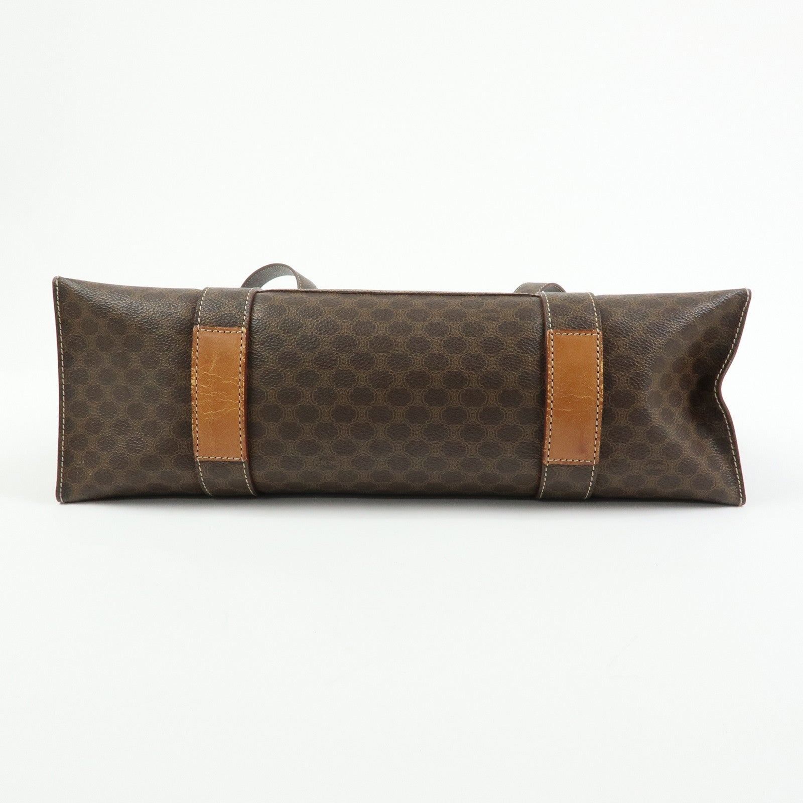 CELINE Macadam PVC Leather Tote Bag Shoulder Bag Brown