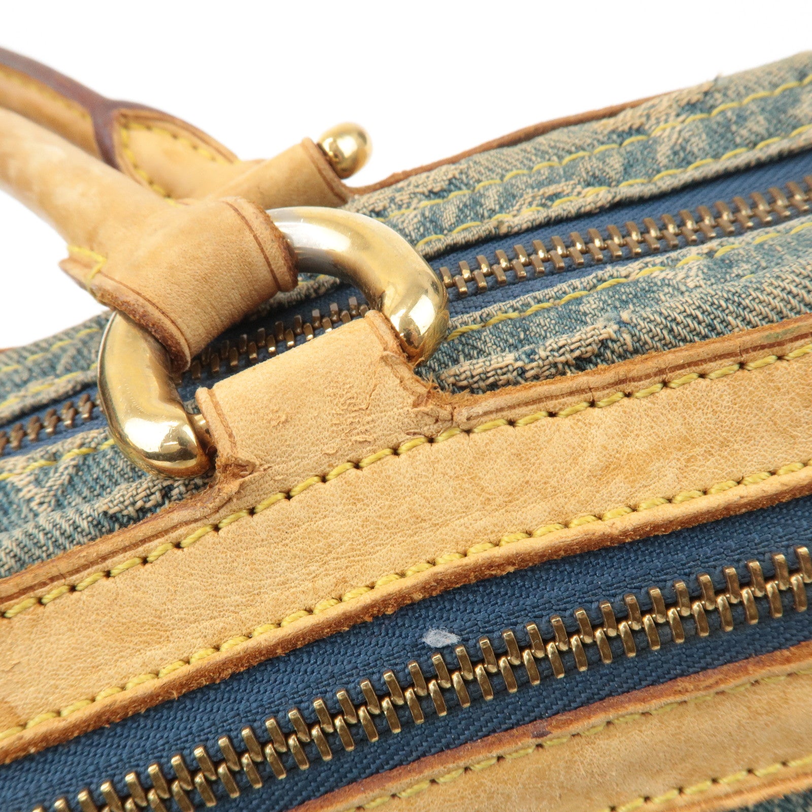 Louis Vuitton Monogram Denim Neo Speedy Boston Bag Blue M95019 Used