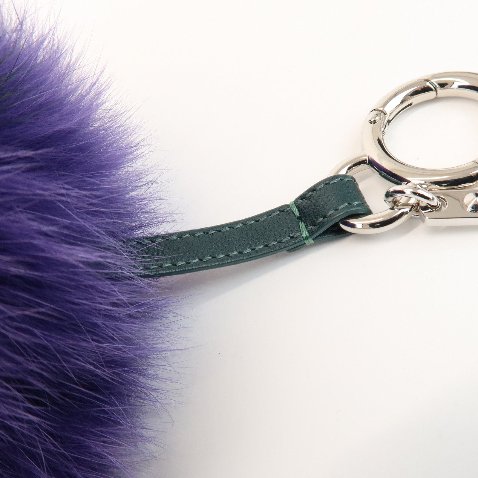 FENDI Pom Pom Fur Charm Key Chain Bag Charm Multicolor 7AR259