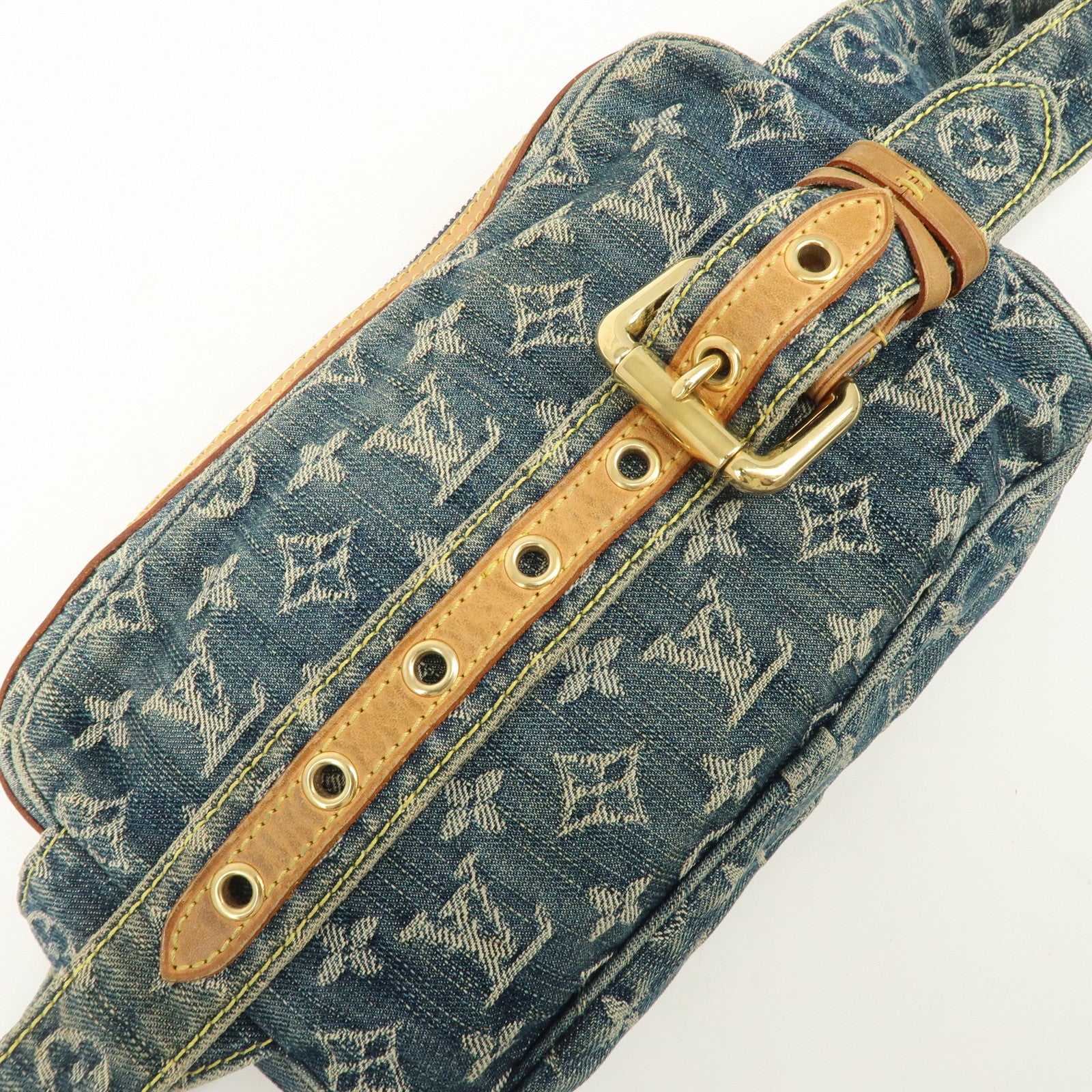 Louis Vuitton Monogram Denim Bum Bag Waist Bag Blue M95347