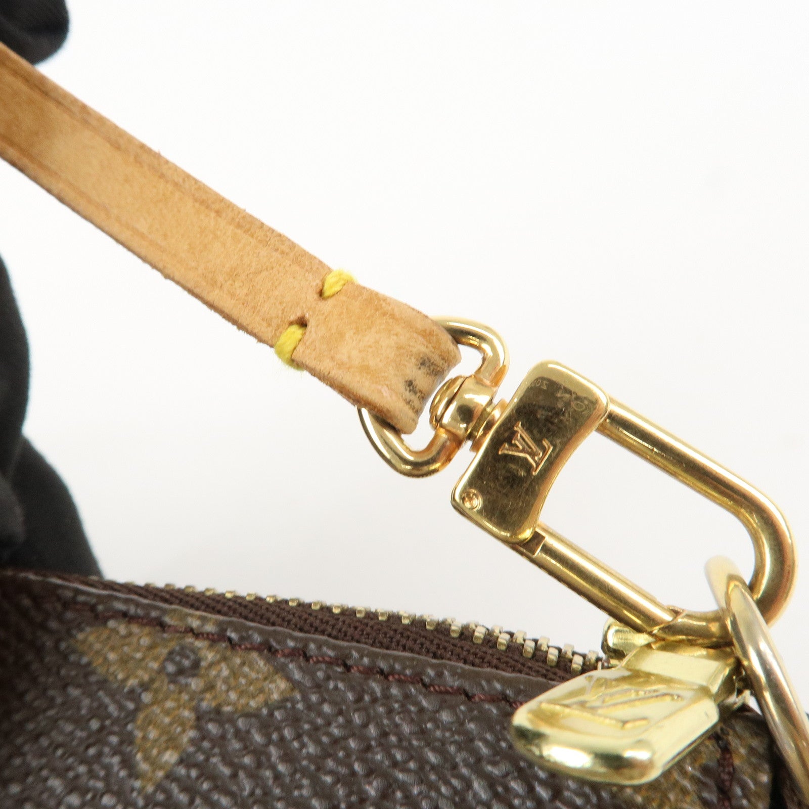 Louis Vuitton Monogram Pochette Accessoires Hand Bag Brown M51980 Used