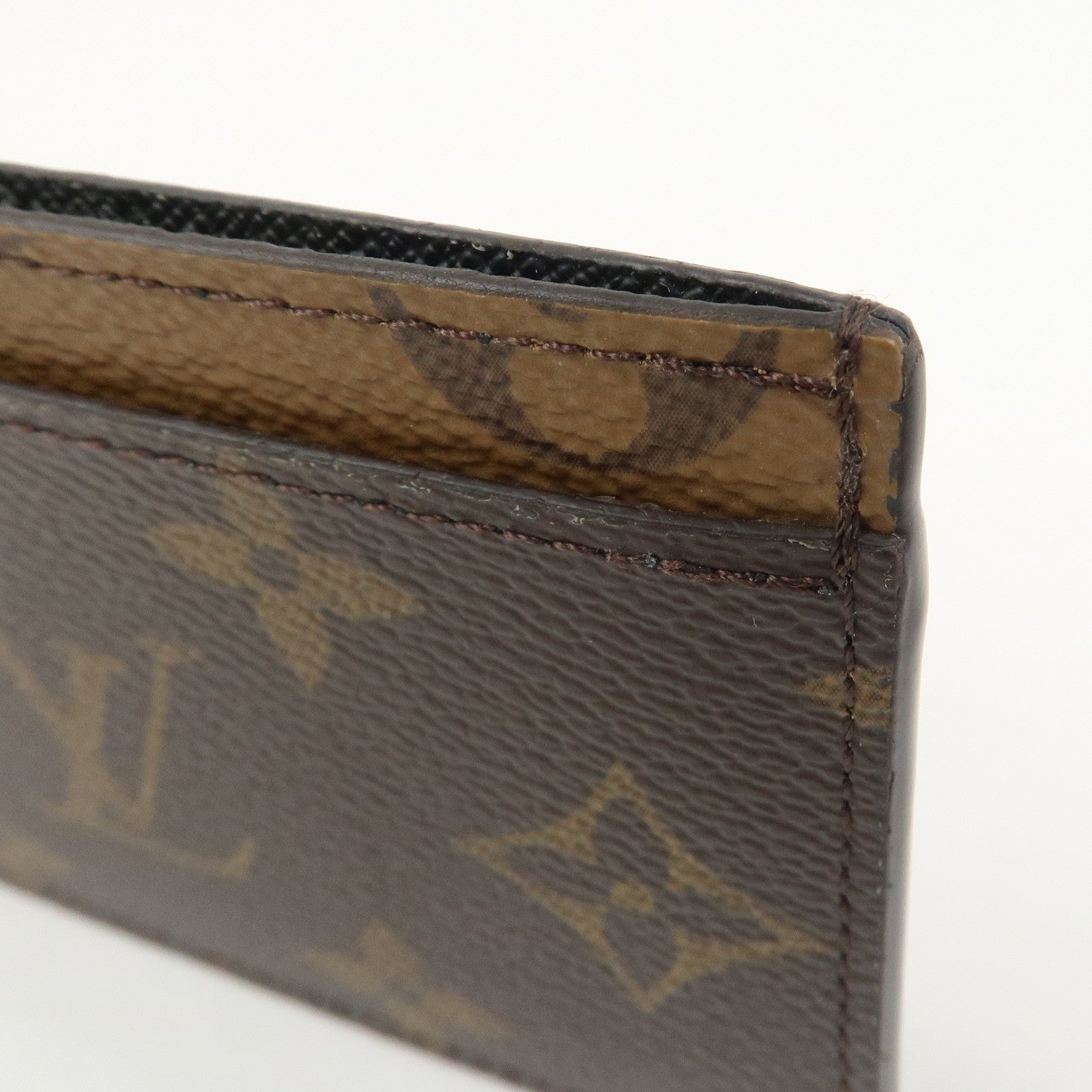 Louis Vuitton Monogram Reverse Porte Cartes Simple Card Case M69161