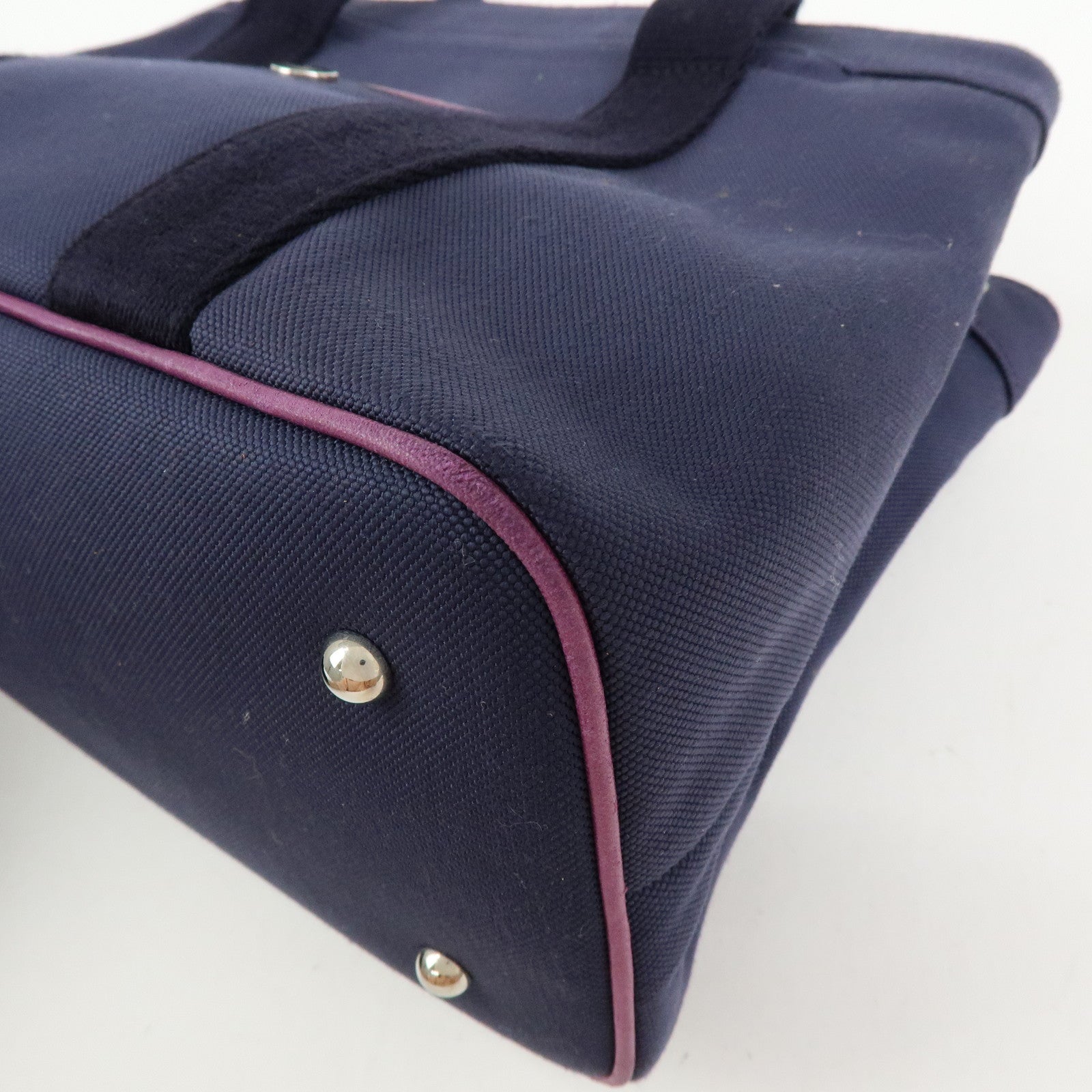 LOEWE Anagram Canvas 2Way Hand Bag Tote Bag Purple