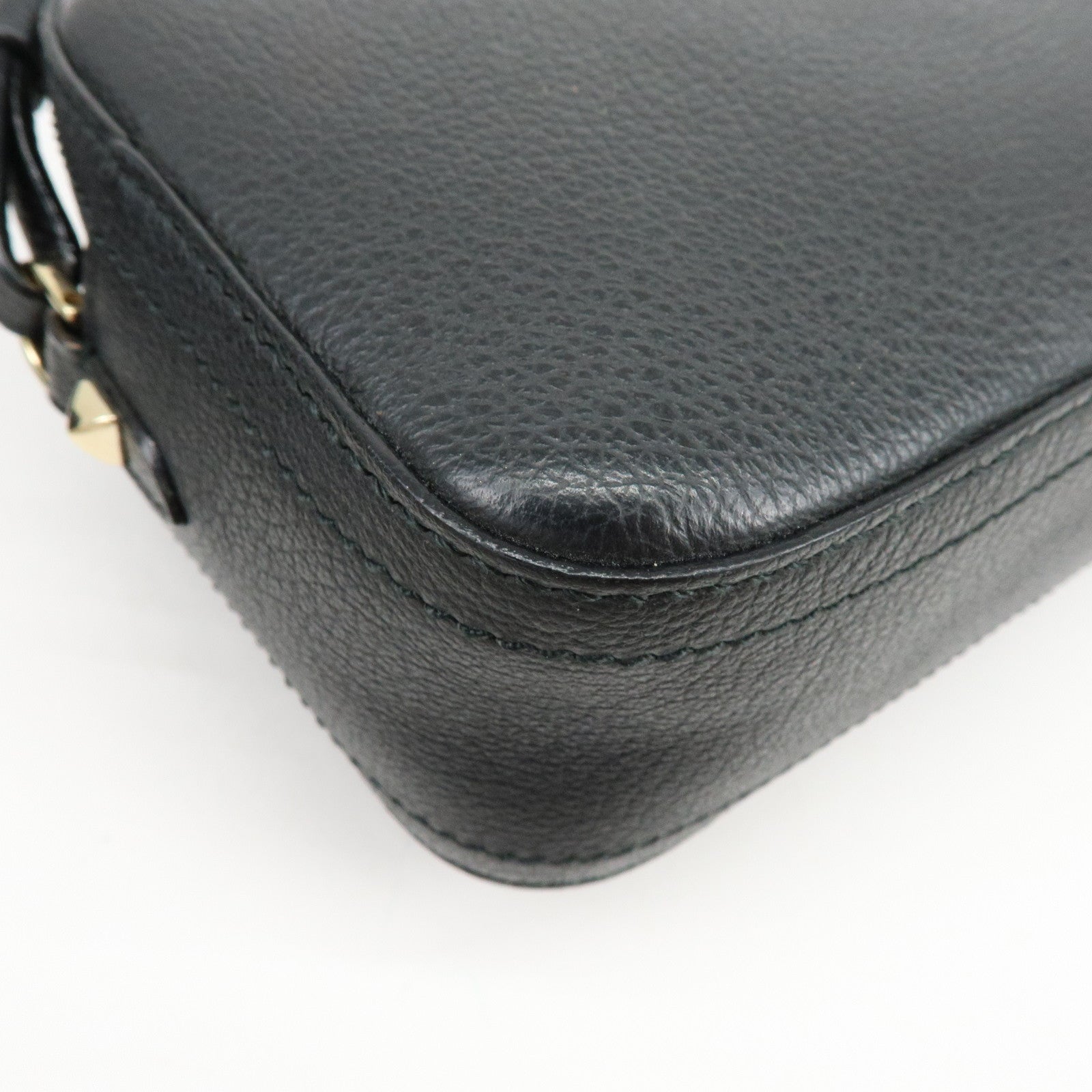 JIMMY CHOO VARENNE Leather Shoulder Bag Crossbody Bag Black