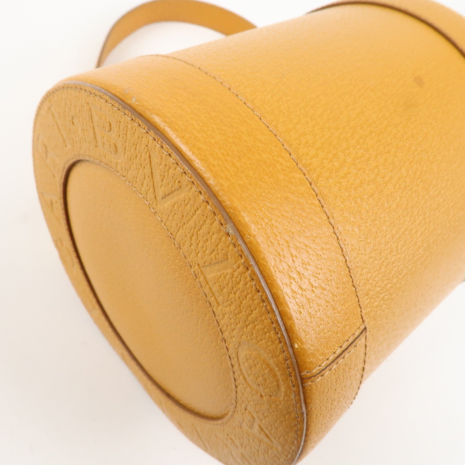 BVLGARI B-zero1 Drum Shoulder Bag Mustard Yellow Used