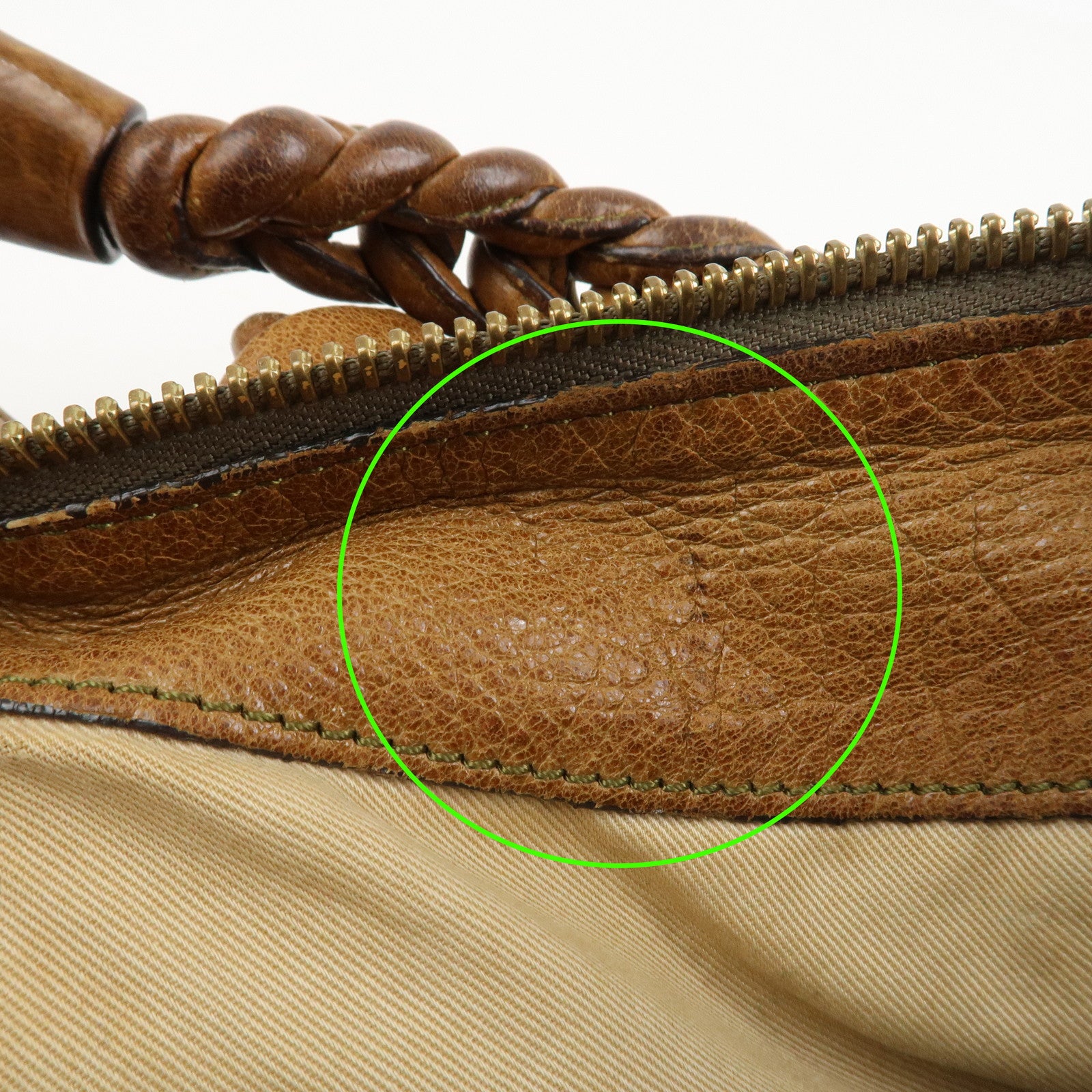 Chloe Leather Heloise Shoulder Bag Hand Bag Brown