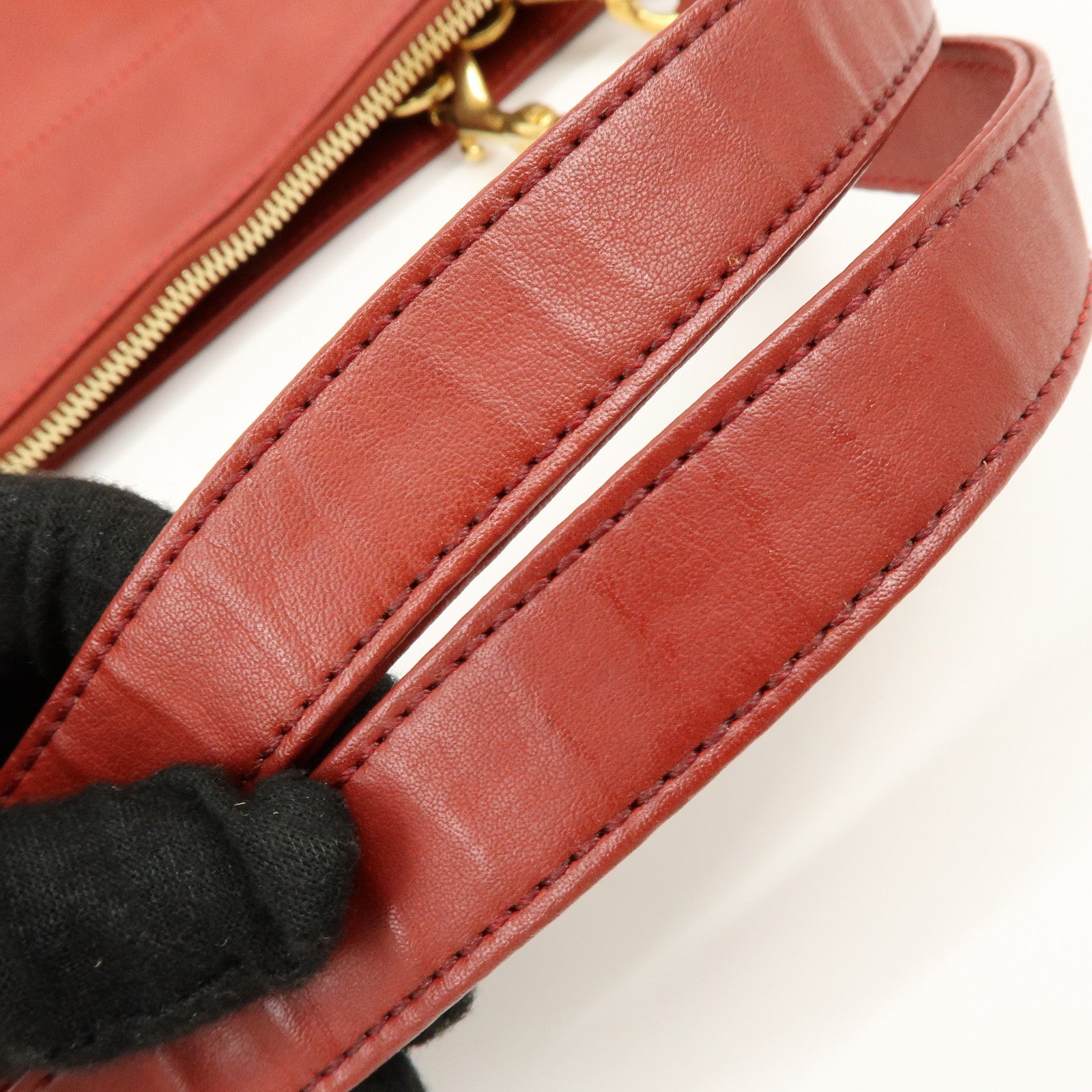 Chloe Eden Leather Shoulder Bag Hand Bag Tote Bag Red