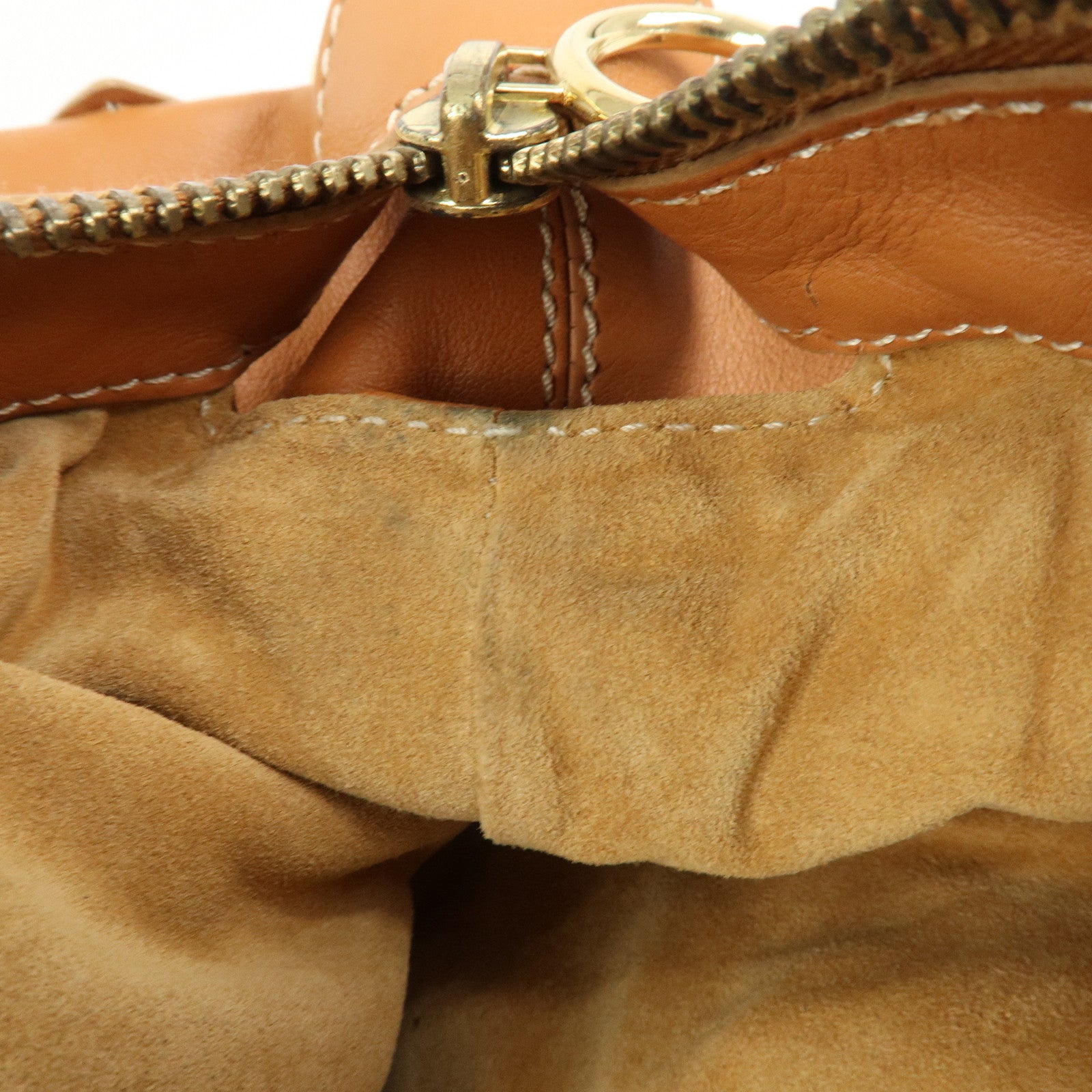 CELINE Macadam Leather Shoulder Bag Hand Bag Brown