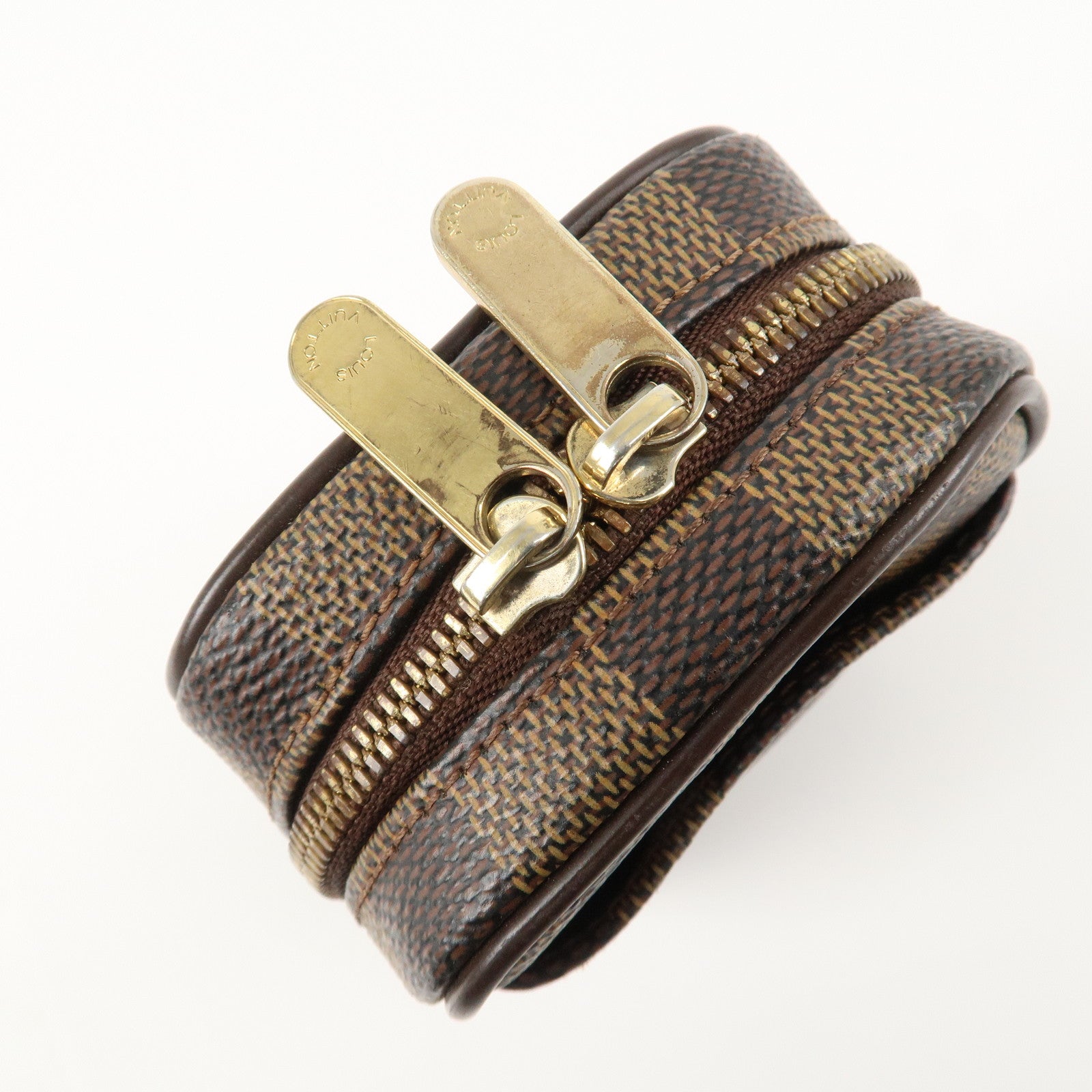 Louis Vuitton Damier Leather Canvas Etui Okapi PM Camera Case N61738 Used