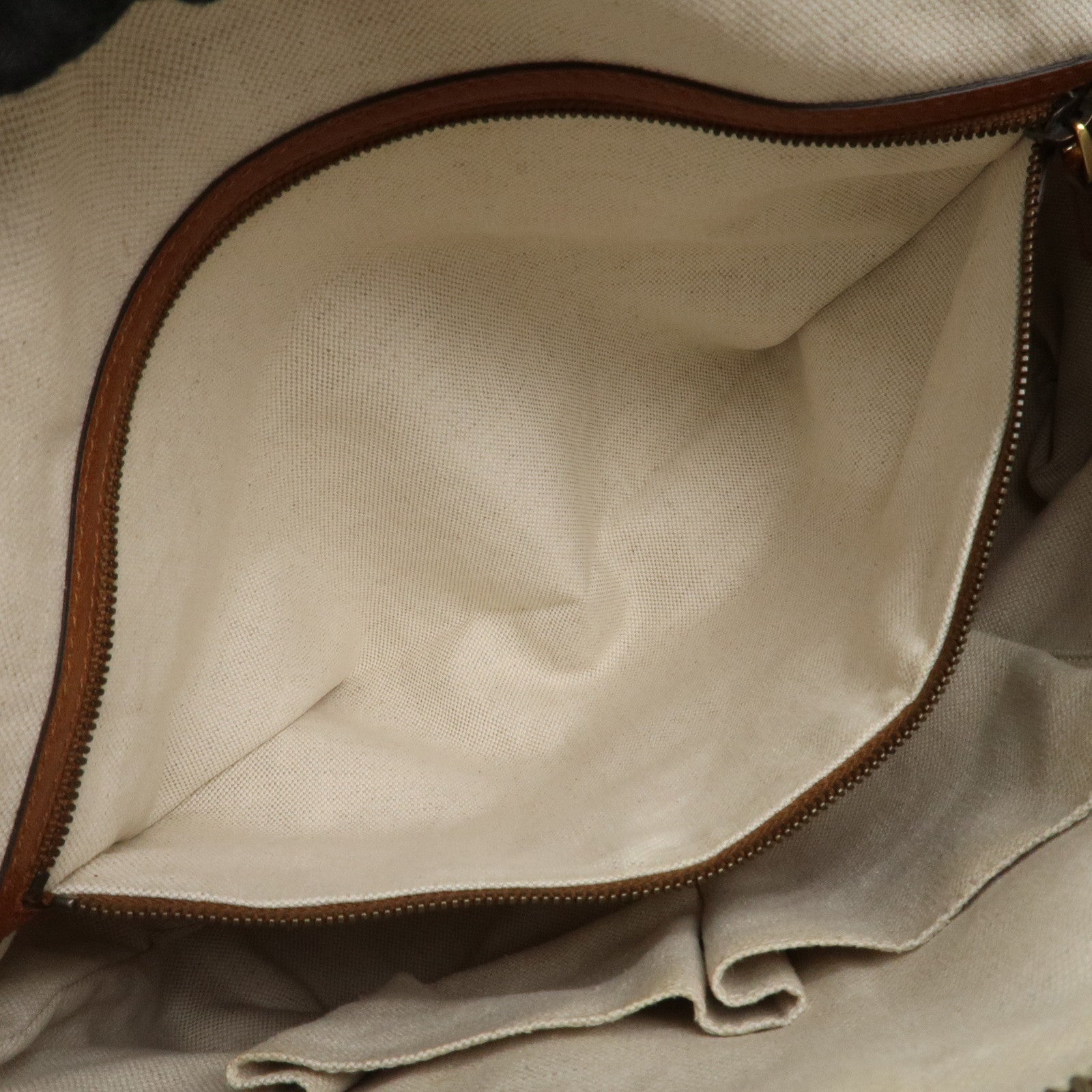 GUCCI Bamboo GG Canvas Leather Crafty Tote Bag Brown 339002