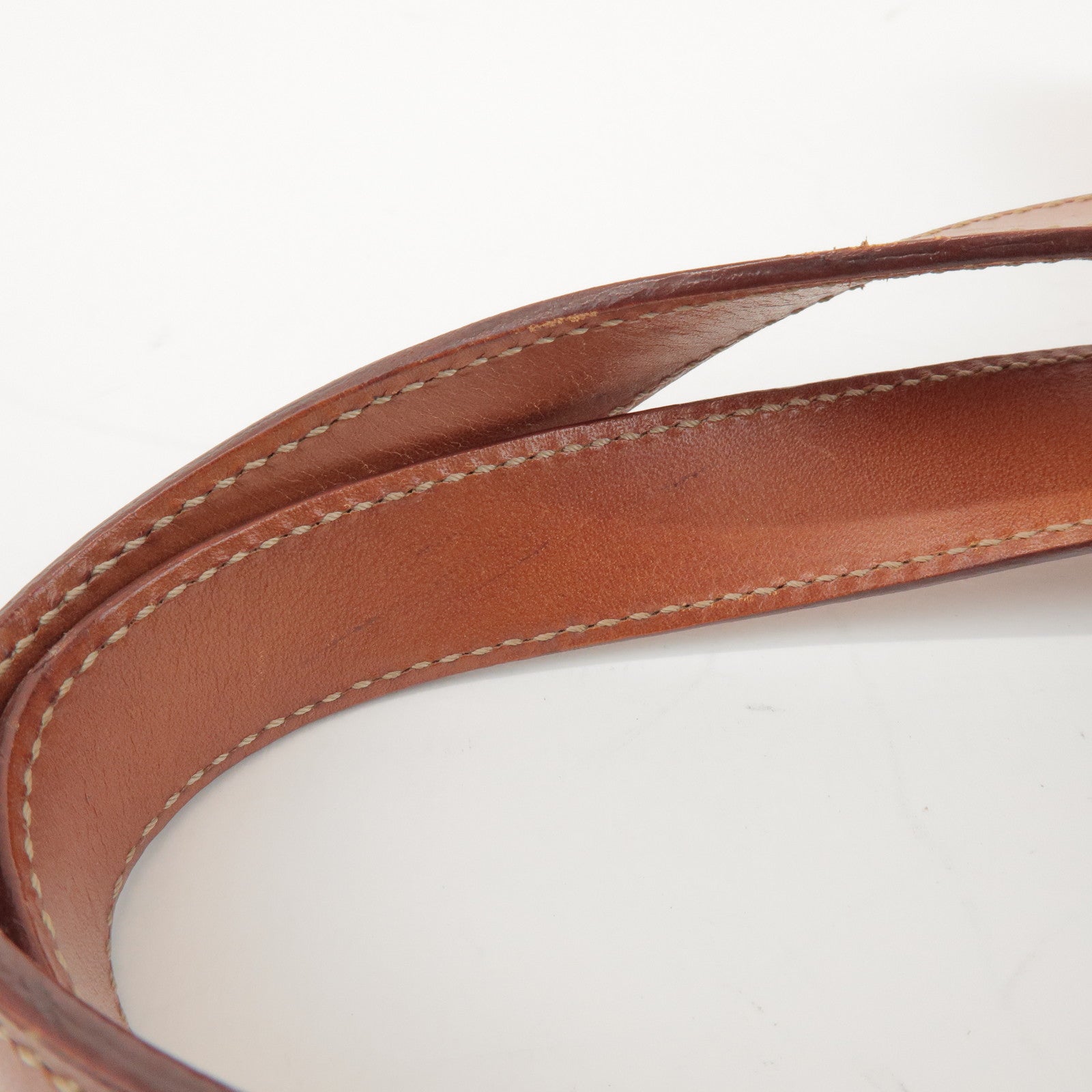 CELINE Macadam PVC Coated Canvas Leather Hand Bag Tote Bag Brown