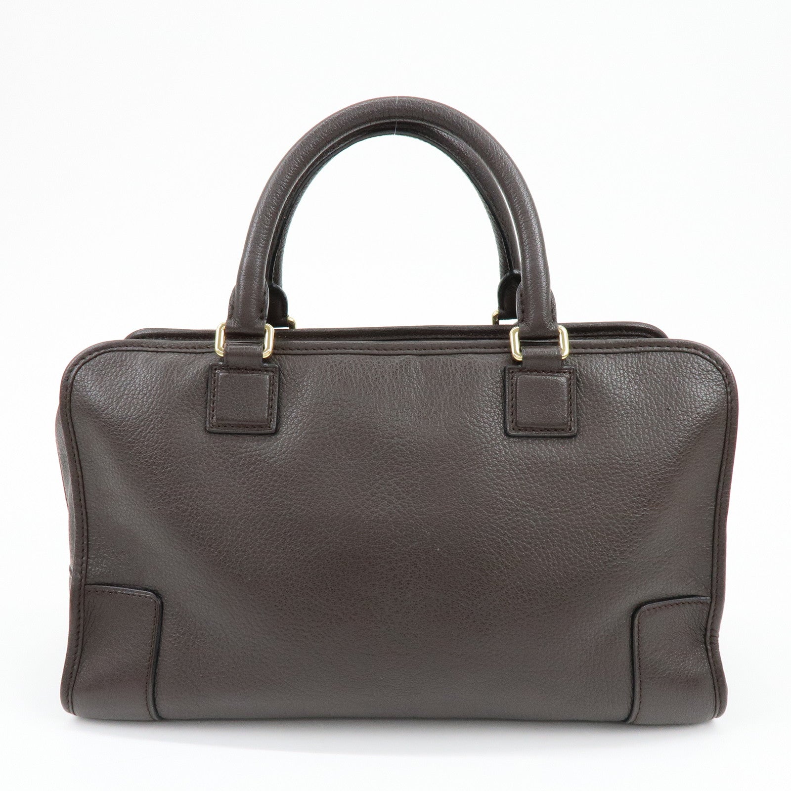 LOEWE Anagram Amazona 36 Hand Bag Boston Bag Dark Brown