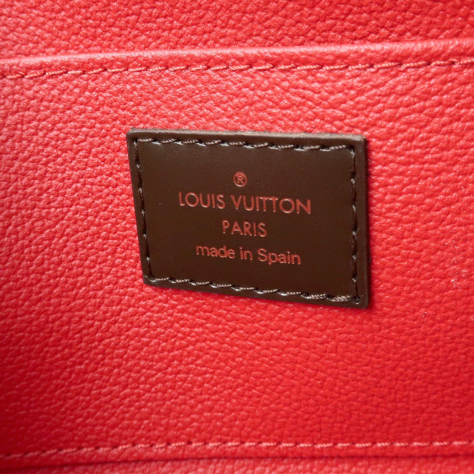 Louis Vuitton Damier Ebene Pochette Cosmetic PM Pouch Brown N47516