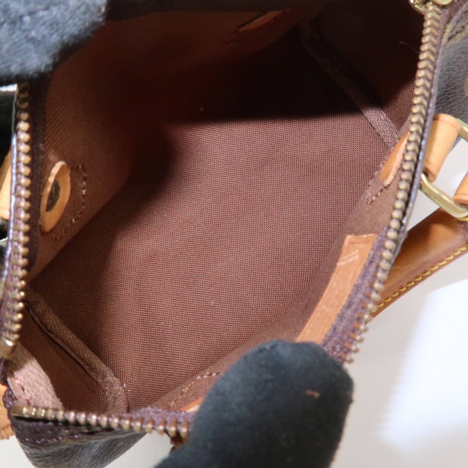 Louis Vuitton Monogram Mini Speedy Hand Bag Boston Bag Brown M41534