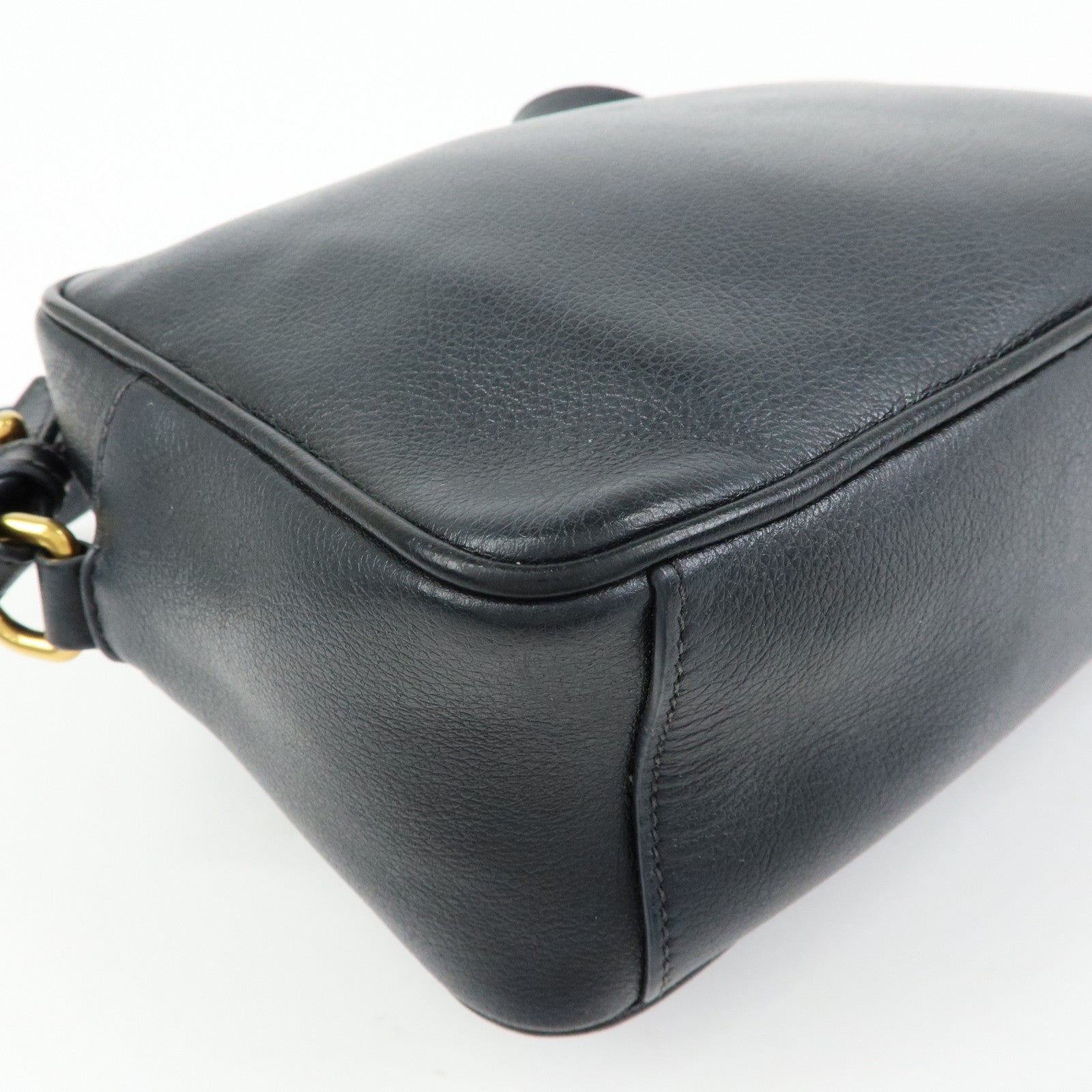 PRADA Triangle Logo Calf Leather Shoulder Bag Crossbody Bag 1BH089